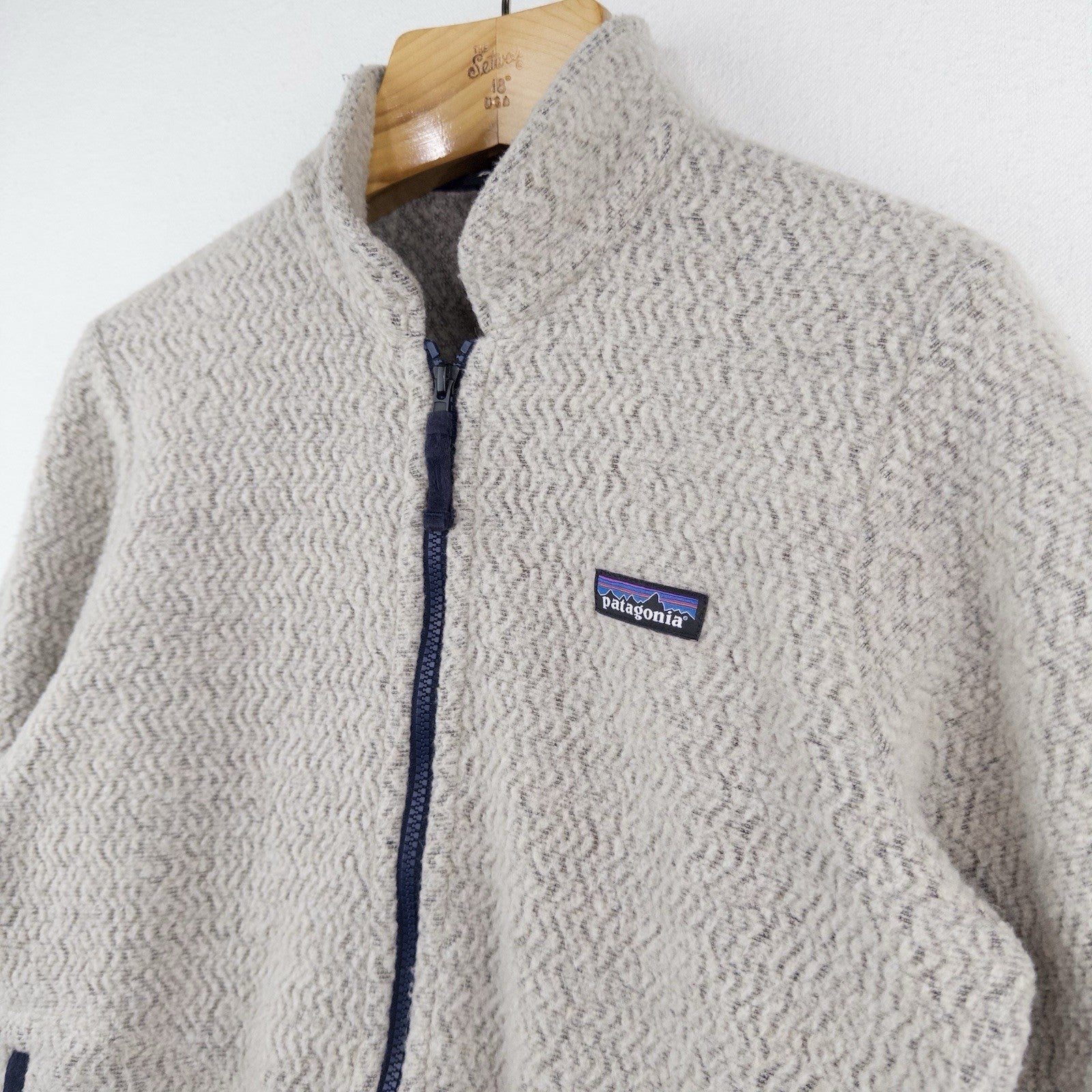 Patagonia Woolyester Women’s M Fleece Jacket Oatmeal Wool Blend Full Zip