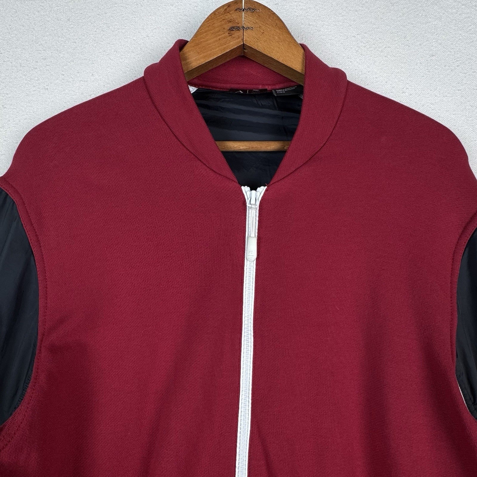 Armani Exchange Maroon Red Black White Bomber Jacket Men’s Large