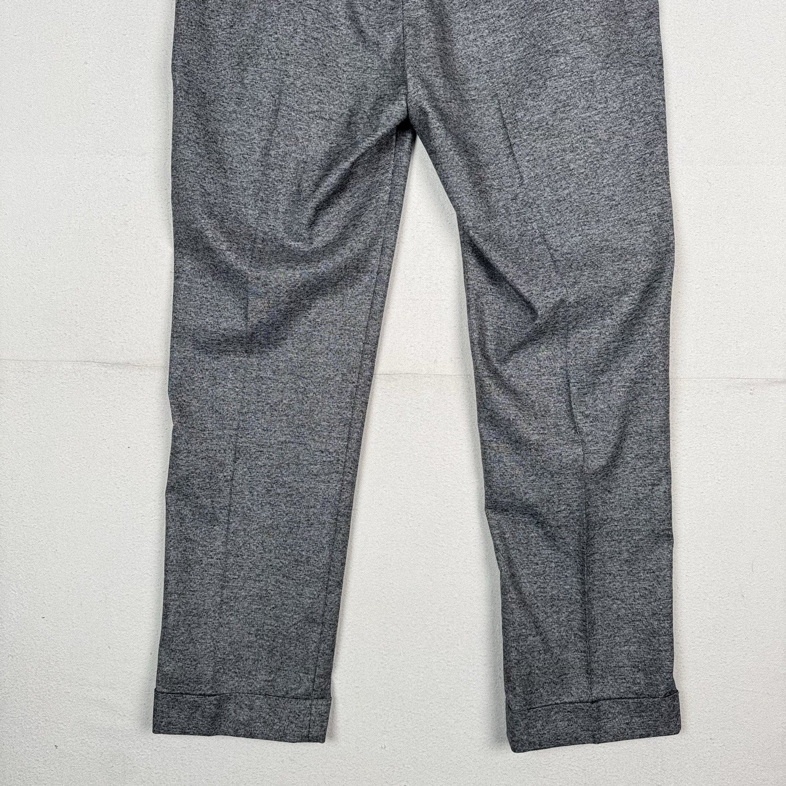 NWT Hart Schaffner Marx Mens 40x32 Gray Heathered Pleated Stretch Straight Pants