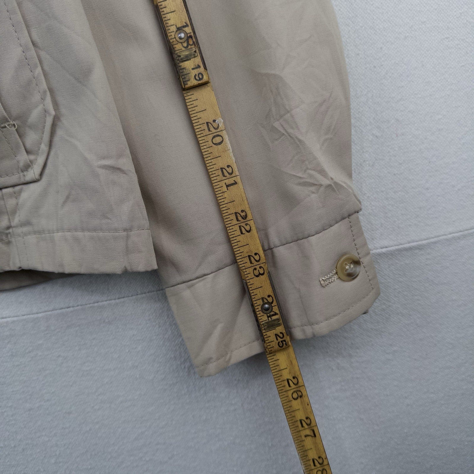 80’s Vtg Aberdeen Men’s M Tan Lightweight Field Jacket Full Zip Pockets