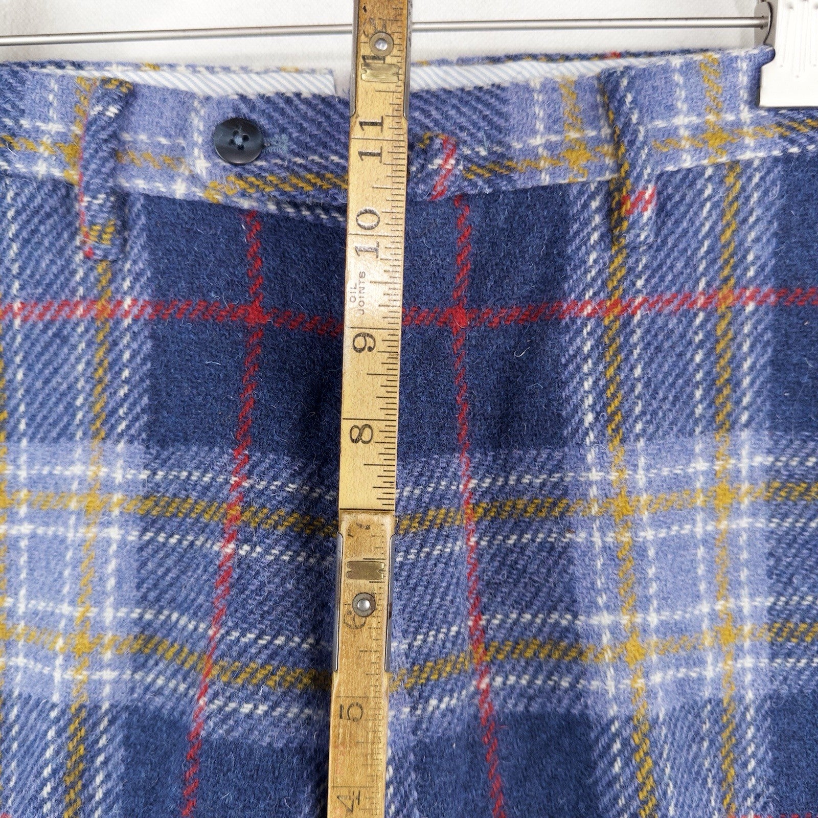 Valentini Bergdorf Goodman Blue Tartan Plaid Wool Trousers Men’s 30x33 Pants 50