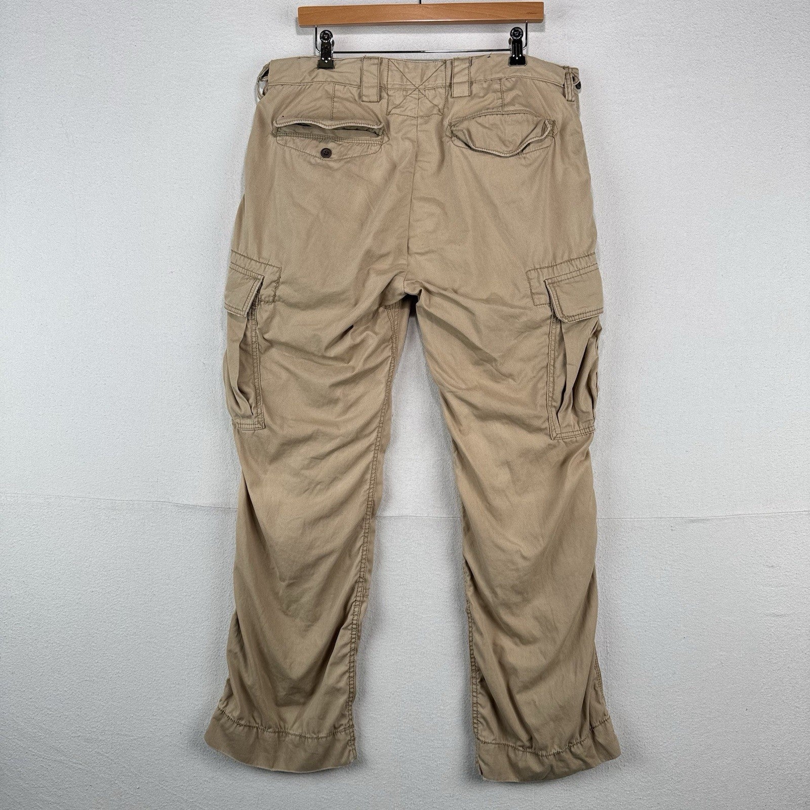 90’s Vtg Polo Ralph Lauren Men’s 36x30 Pocket Cargo Pants Military Beige M-51