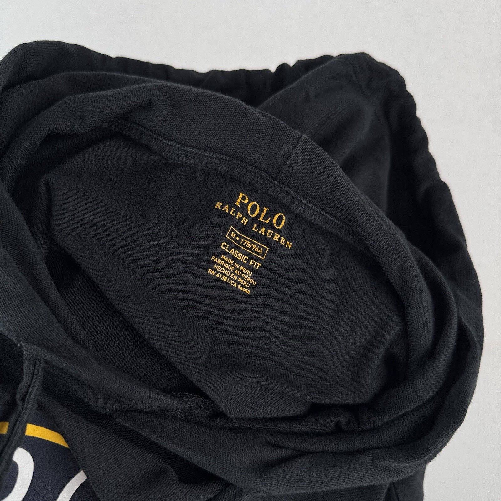 Polo Ralph Lauren Big Crest Lightweight Black Hoodie Men’s M Classic Fit *Read