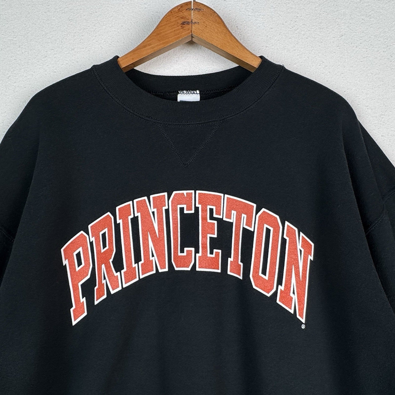 Vtg Russell Athletic USA Princeton University Sweatshirt Black XL *Distressed
