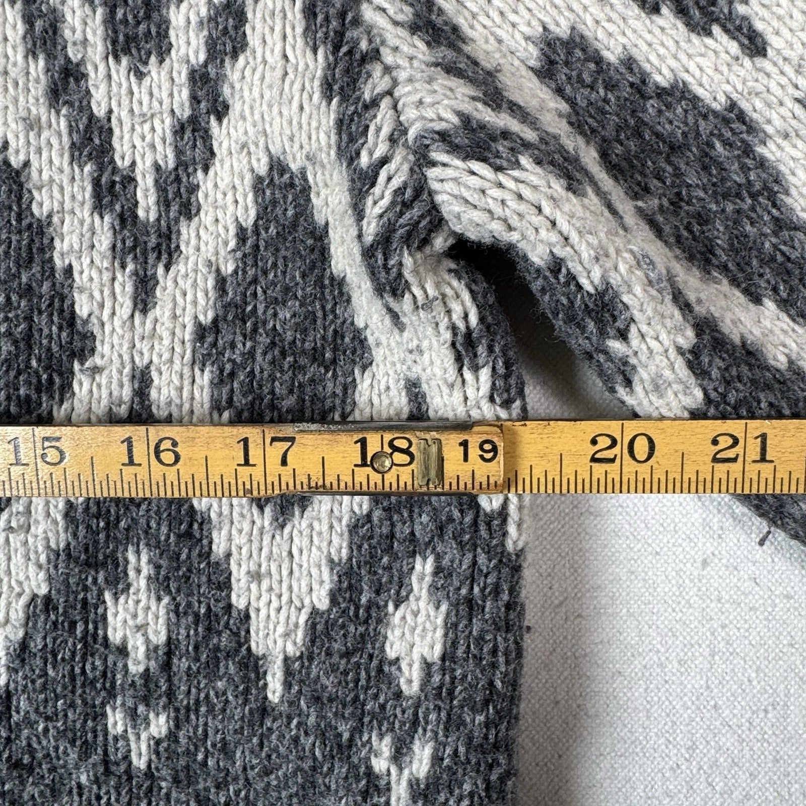 Gap Lambswool Cardigan Sweater Mens M Shawl Collar Nordic Chunky Gray Off-White
