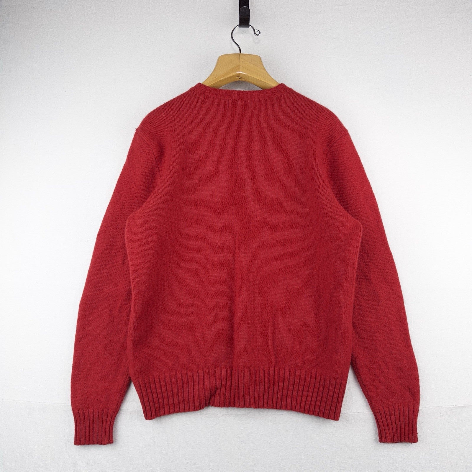 Polo Ralph Lauren Sweater Mens XL Merino Wool Angora Rabbit Hair Red Crew Neck