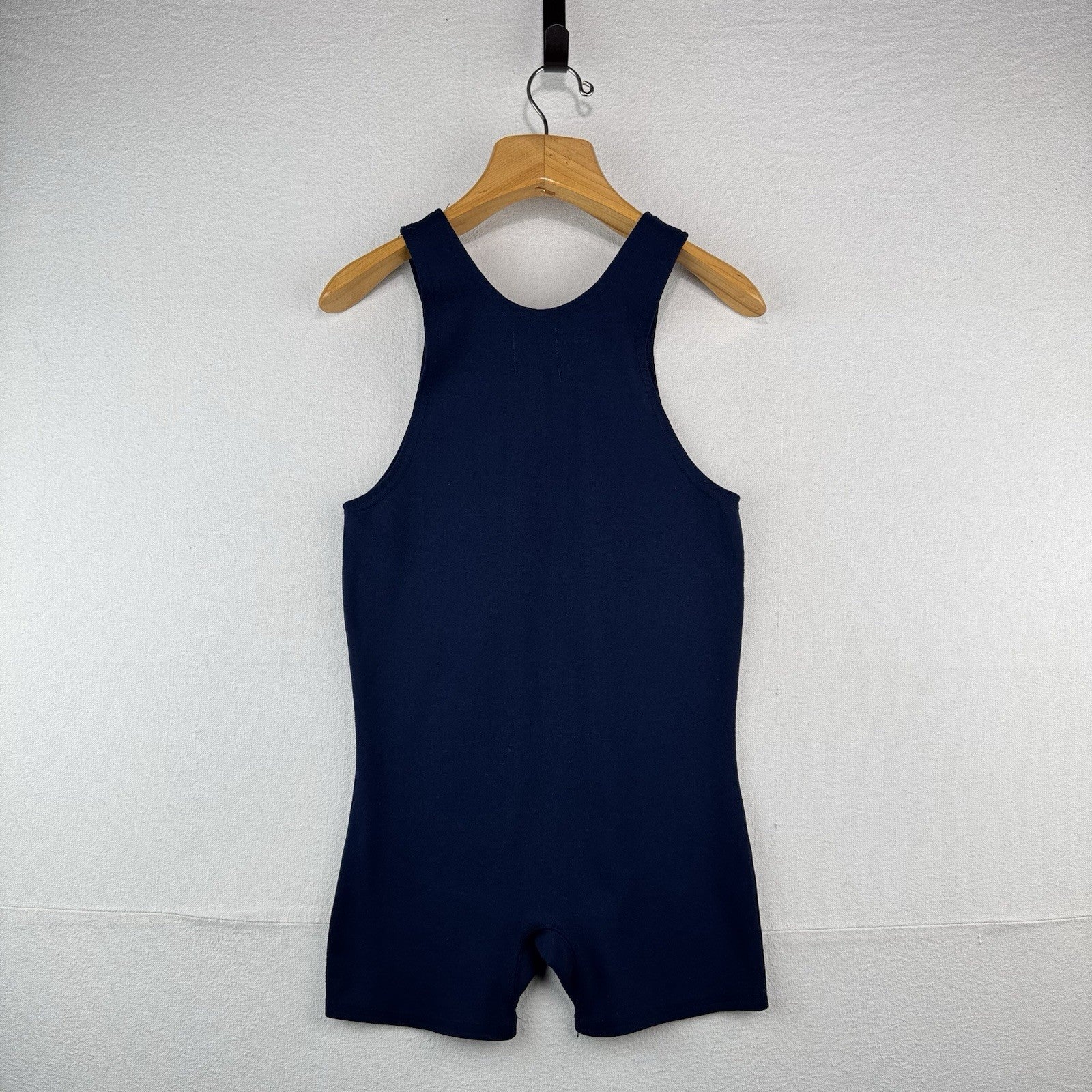 70’s 80’s Vtg Champion “A” Wrestling Singlet Adult Medium Blue Gold Made In USA