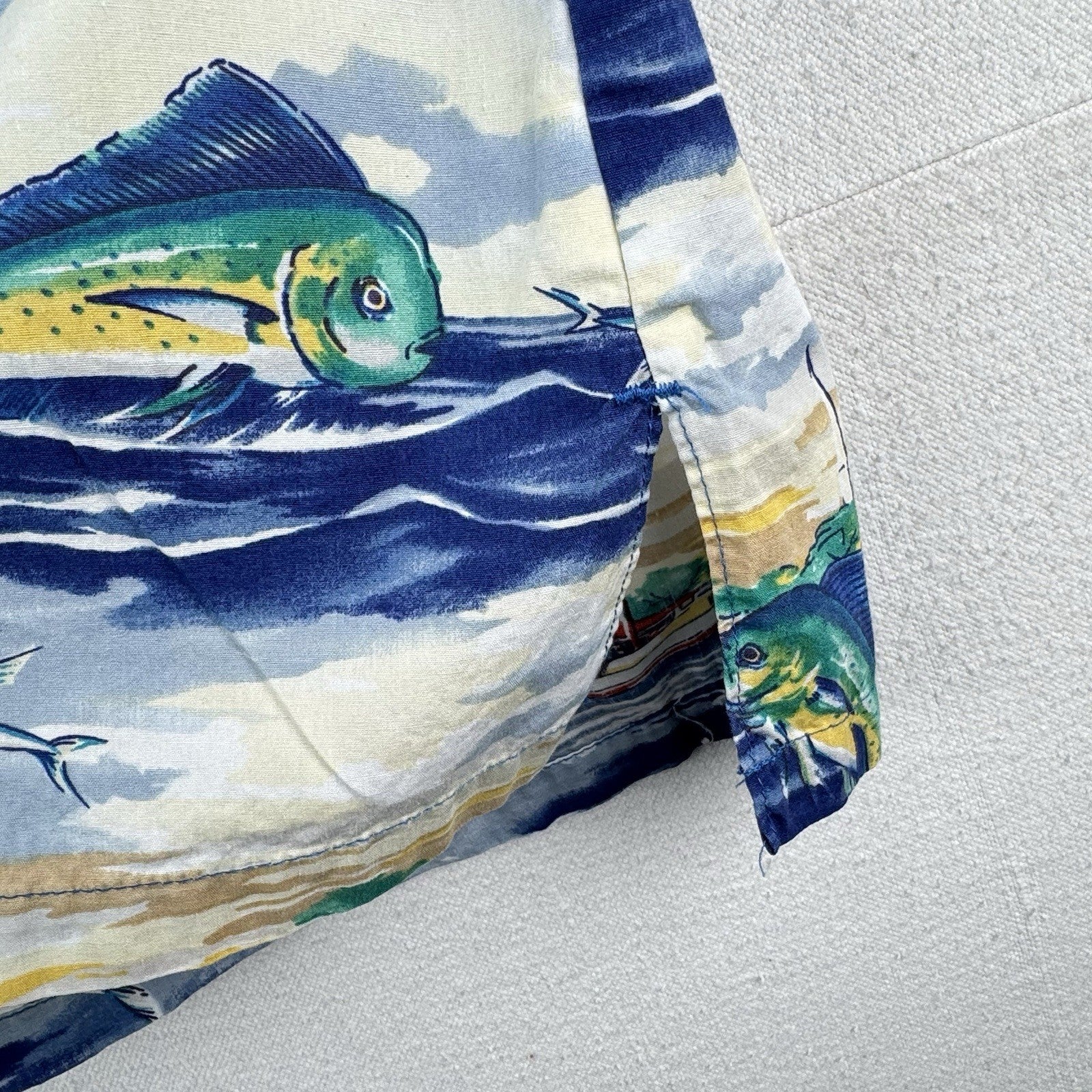 90’s Vtg Kahala Sportfish Marlin Hawaiian Short Shirt Sleeve Mens XL Made Hawaii