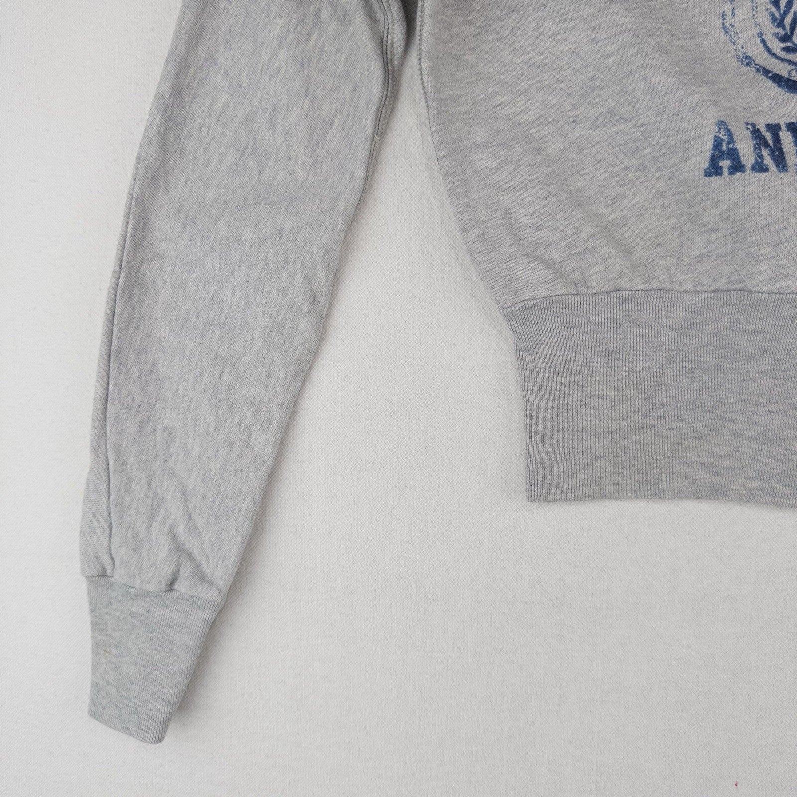 90’s Vtg Abercrombie & Fitch Women’s S Gray Off Shoulder Sweatshirt Flock Print