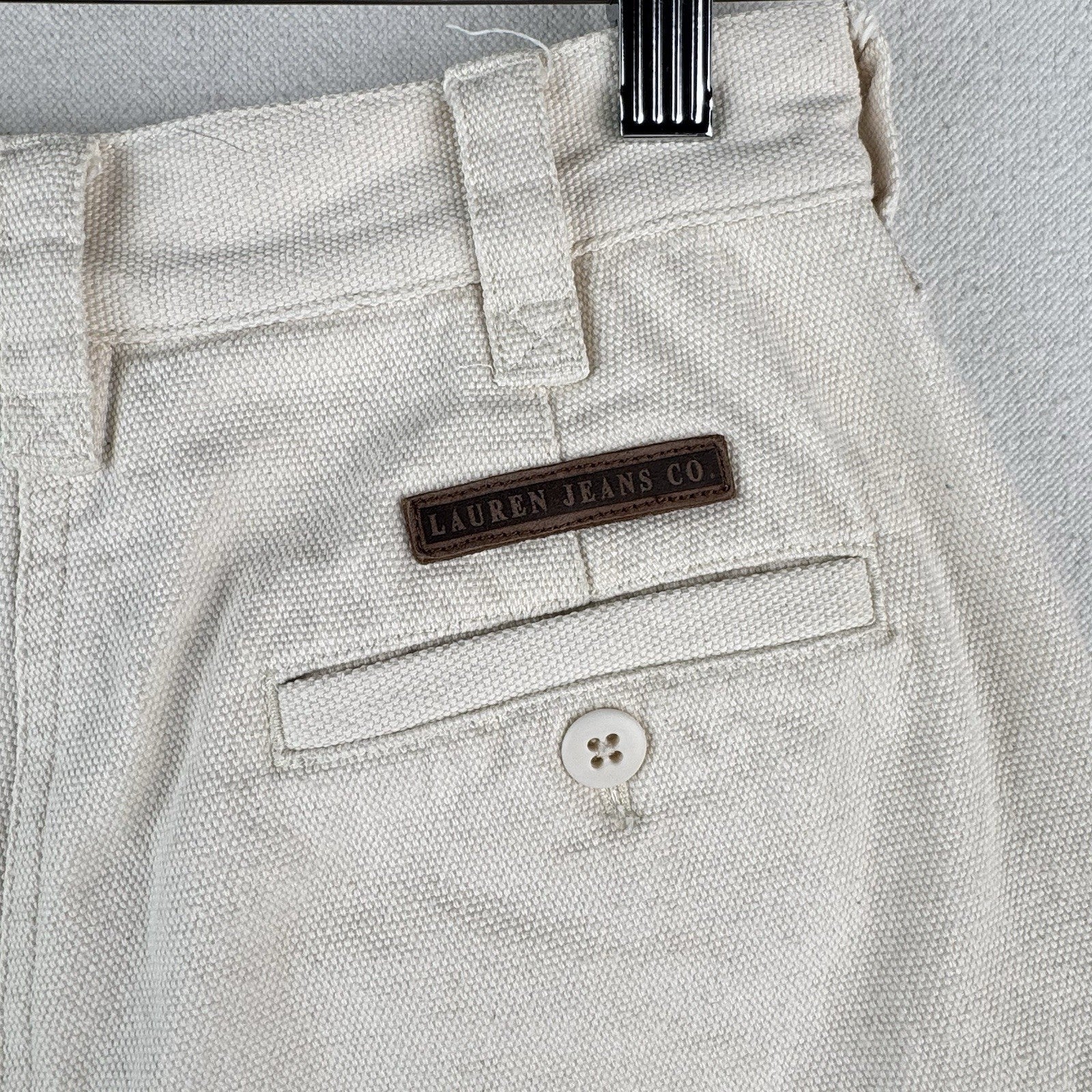 Ralph Lauren Canvas Cargo Shorts Women’s 6P Beige 100% Cotton 4” *Read