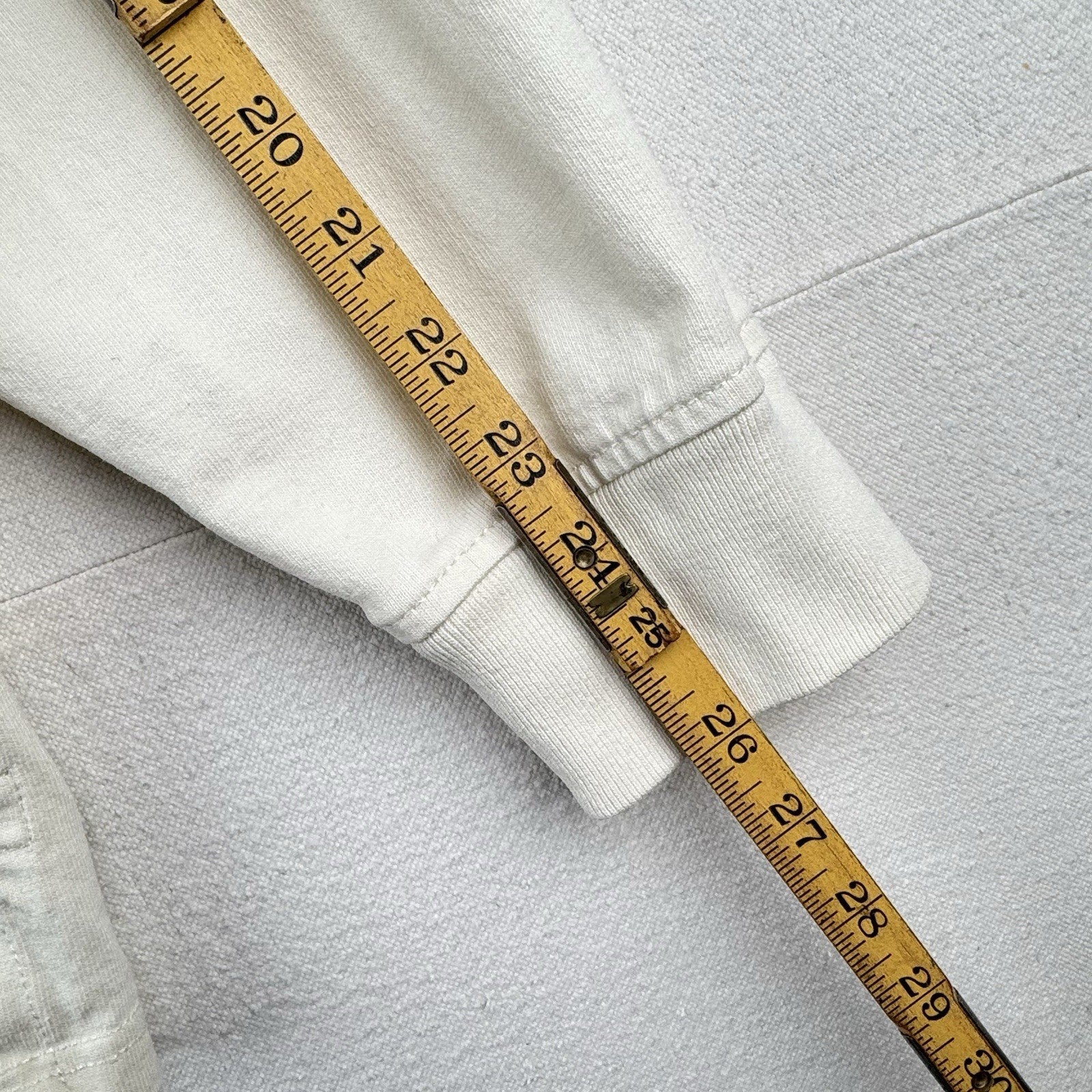 90s Vtg Polo Ralph Lauren Rugby Shirt 2XB Padded Shoulders/Elbows White *Read