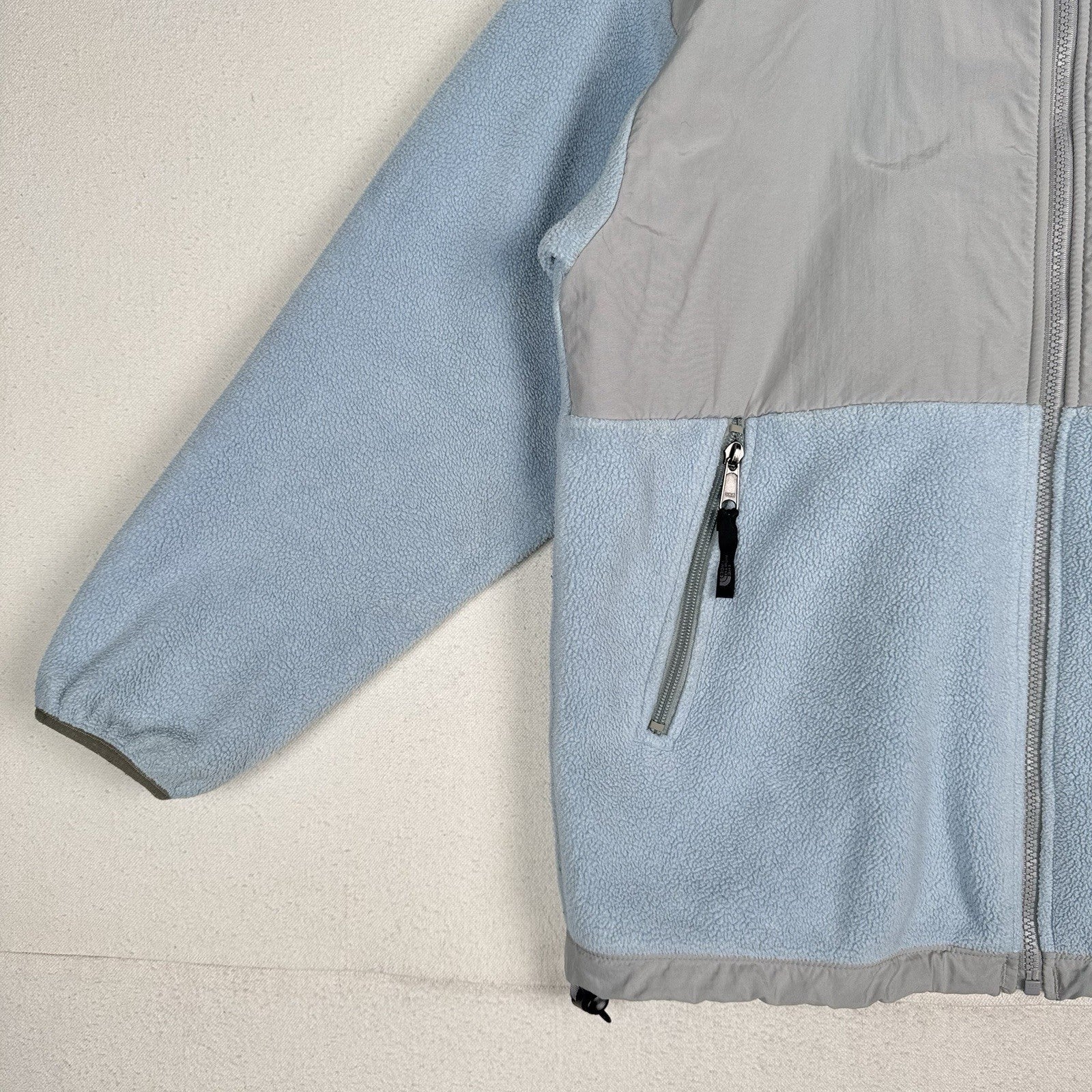 The North Face Youth X-Large XL Blue Gray Fleece Full Zip Jacket
