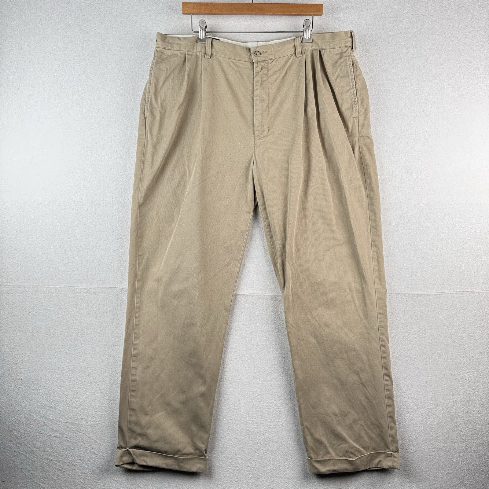 Vtg Polo Ralph Lauren Mens Hammond Pant Pleated Front Classic Chino Fits 38x31