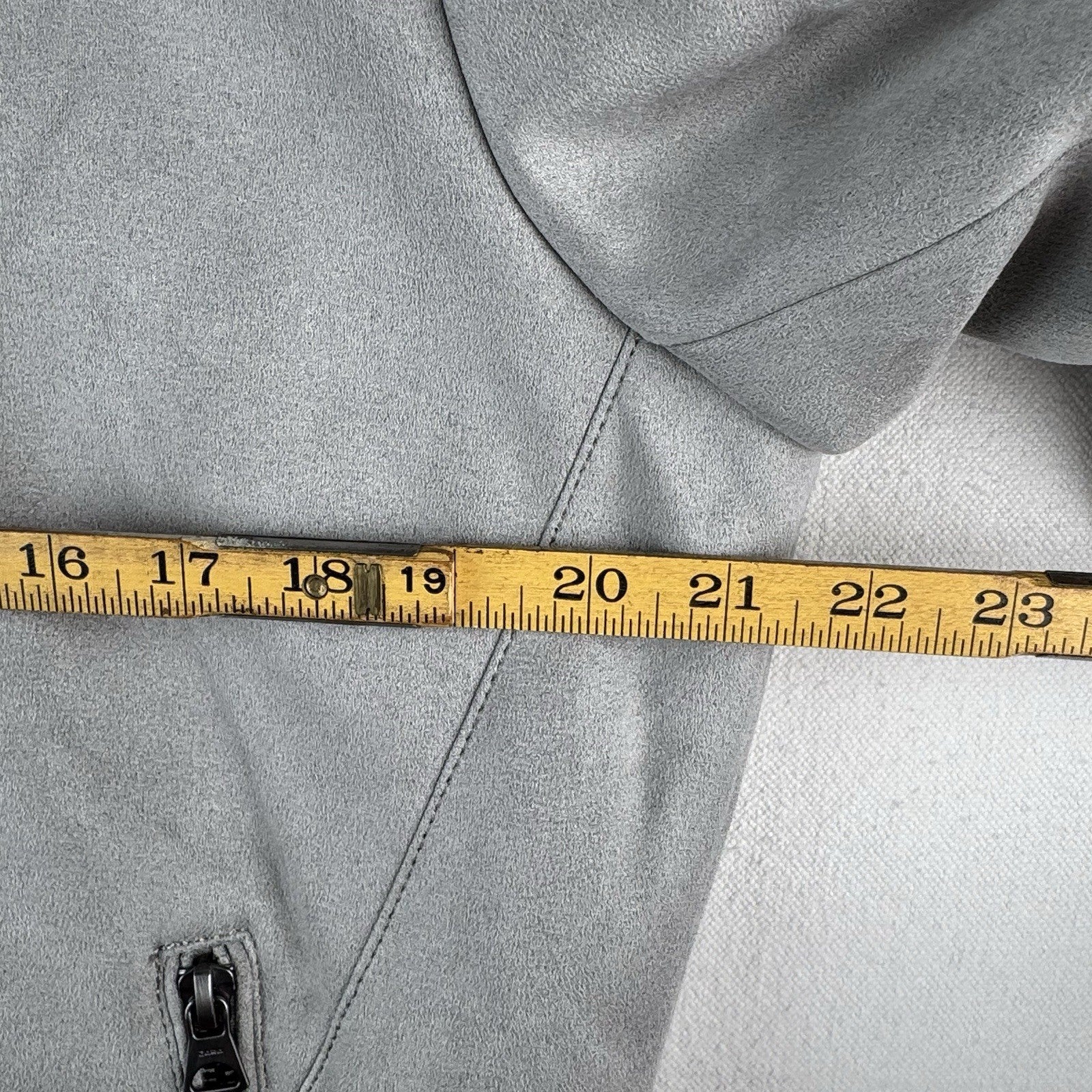 Zara Faux Suede Men’s Large Zip Bomber Jacket Gray