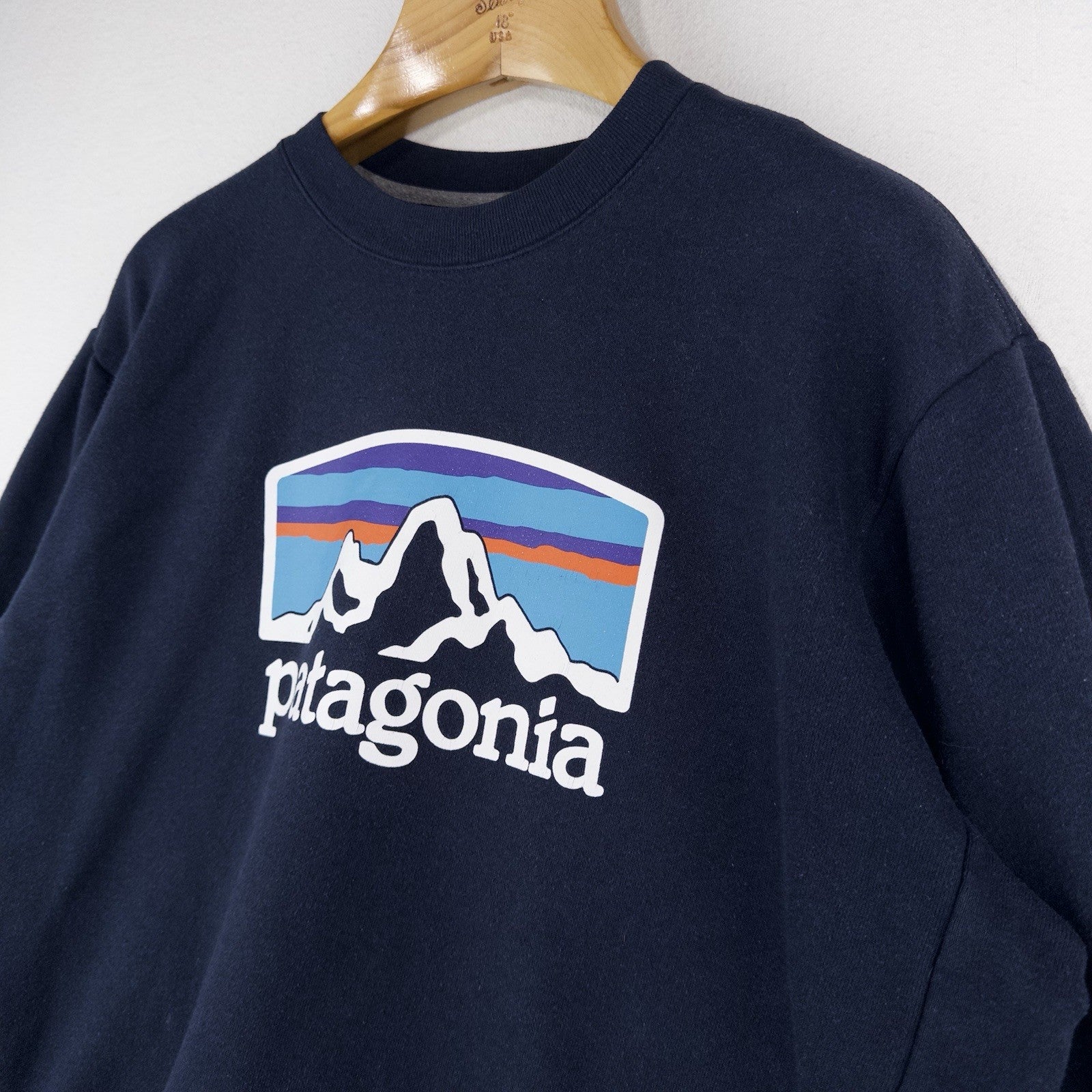 Patagonia Men’s Large Fitz Roy Horizons Uprisal Crew Sweatshirt Blue
