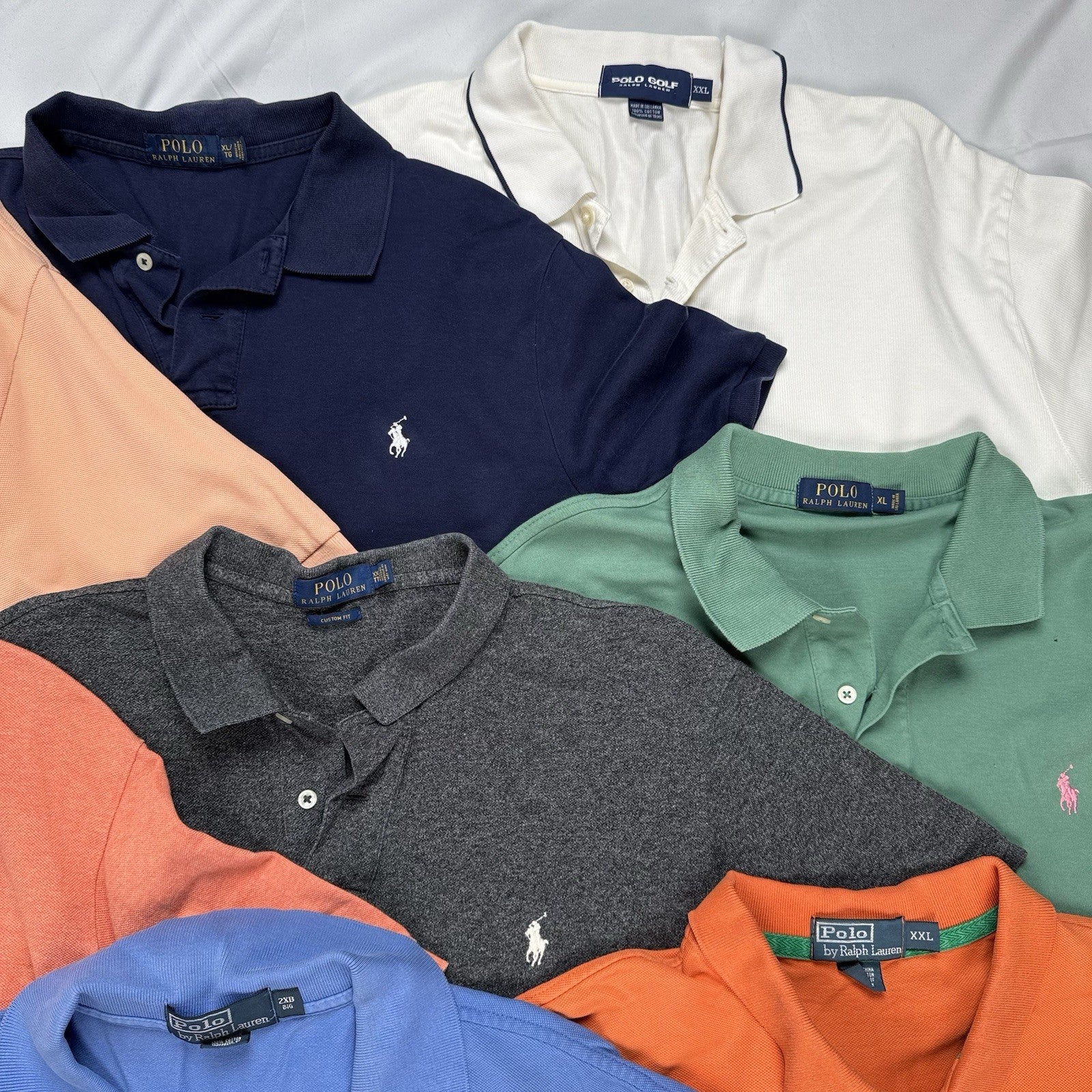 Lot of 10 Polo Ralph Lauren Short Sleeve Shirts Wholesale Box XL/2XL/2XB