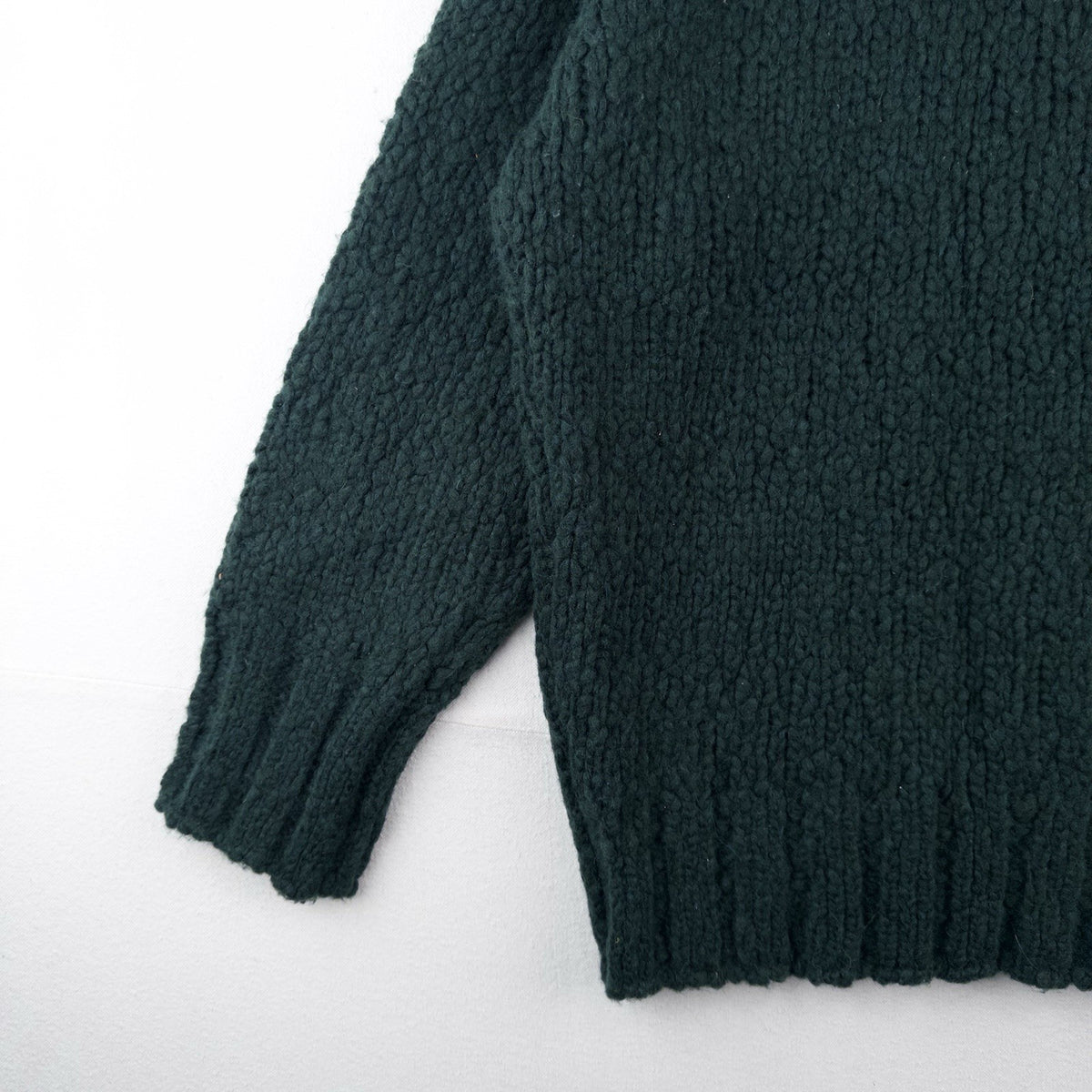 J. Crew Women's L-XL Wool/Alpaca Forest Green Oversized Turtleneck Sweater