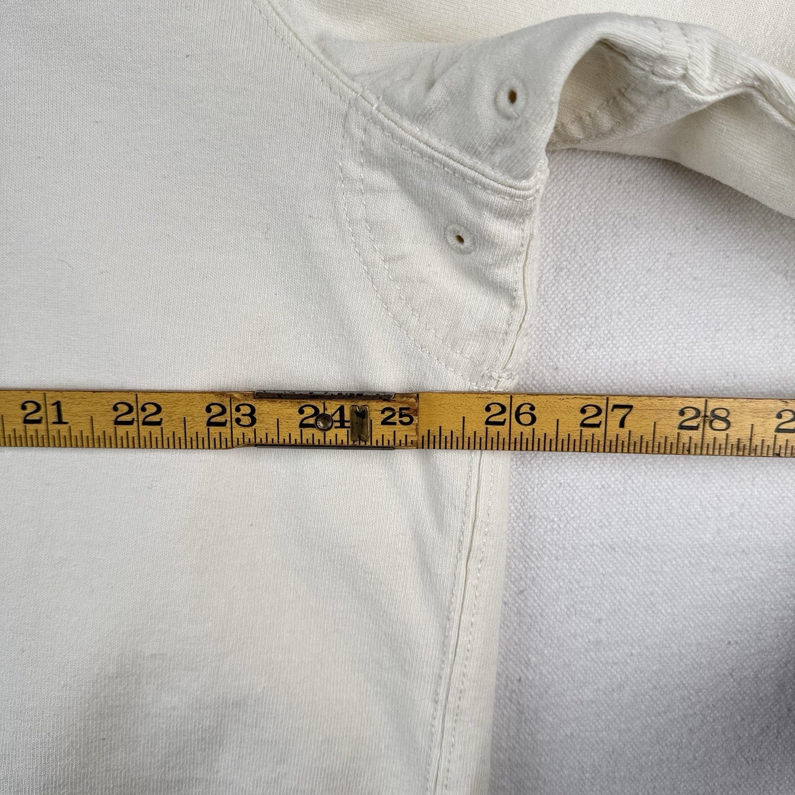 90s Vtg Polo Ralph Lauren Rugby Shirt 2XB Padded Shoulders/Elbows White *Read