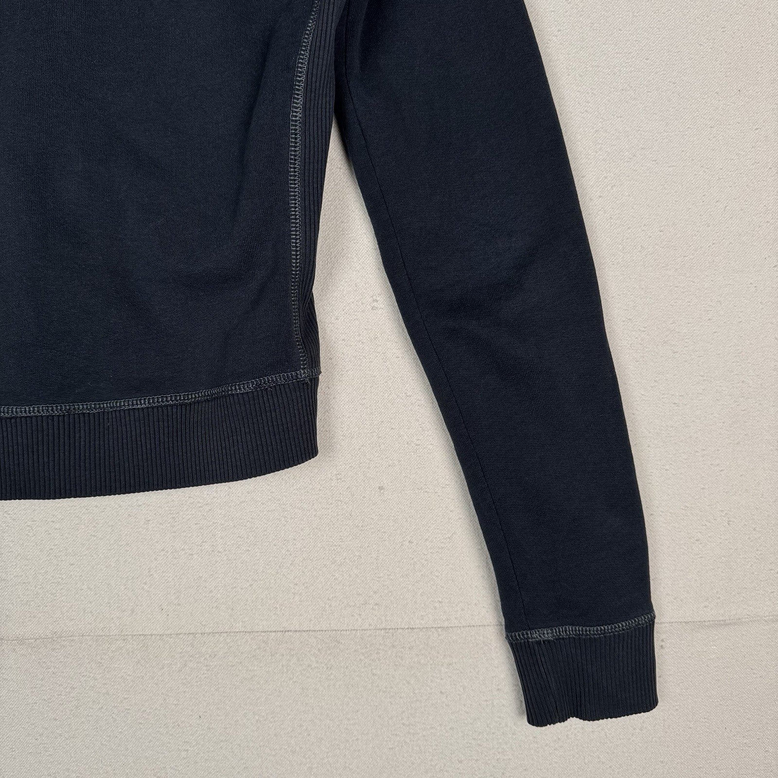 Vintage Abercrombie Fitch A&F 1892 Women’s Medium Navy Blue Hoodie Zip Spellout