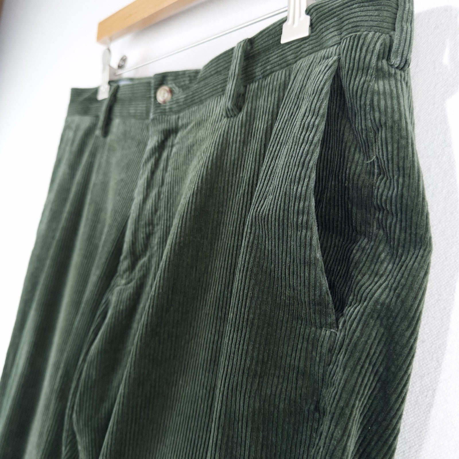 Polo Ralph Lauren Corduroy Pants Men's 33x30 Green Classic Fit Stretch