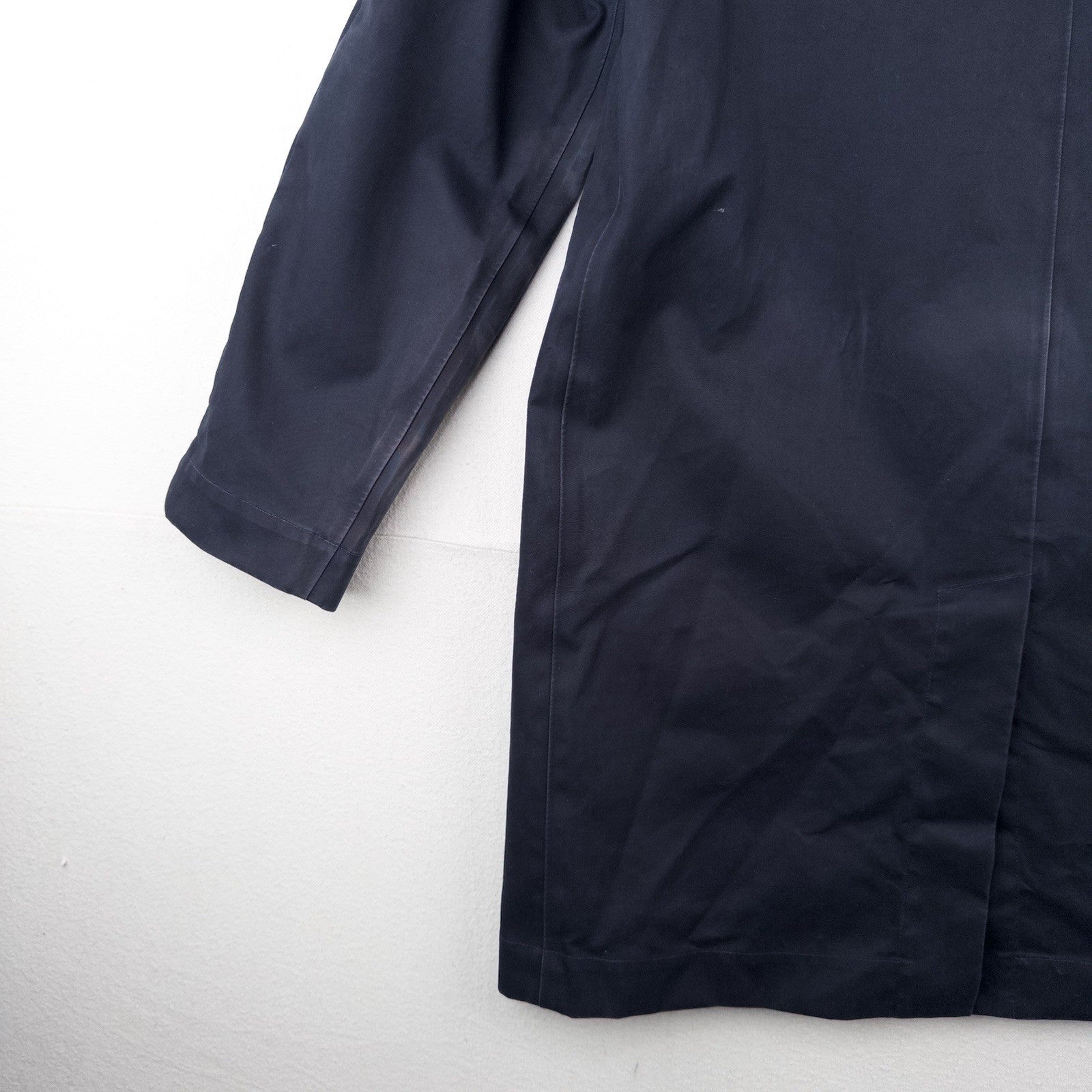 APC Navy Blue Hooded Trench Rain Coat Mac Parka Jacket Men’s Small S