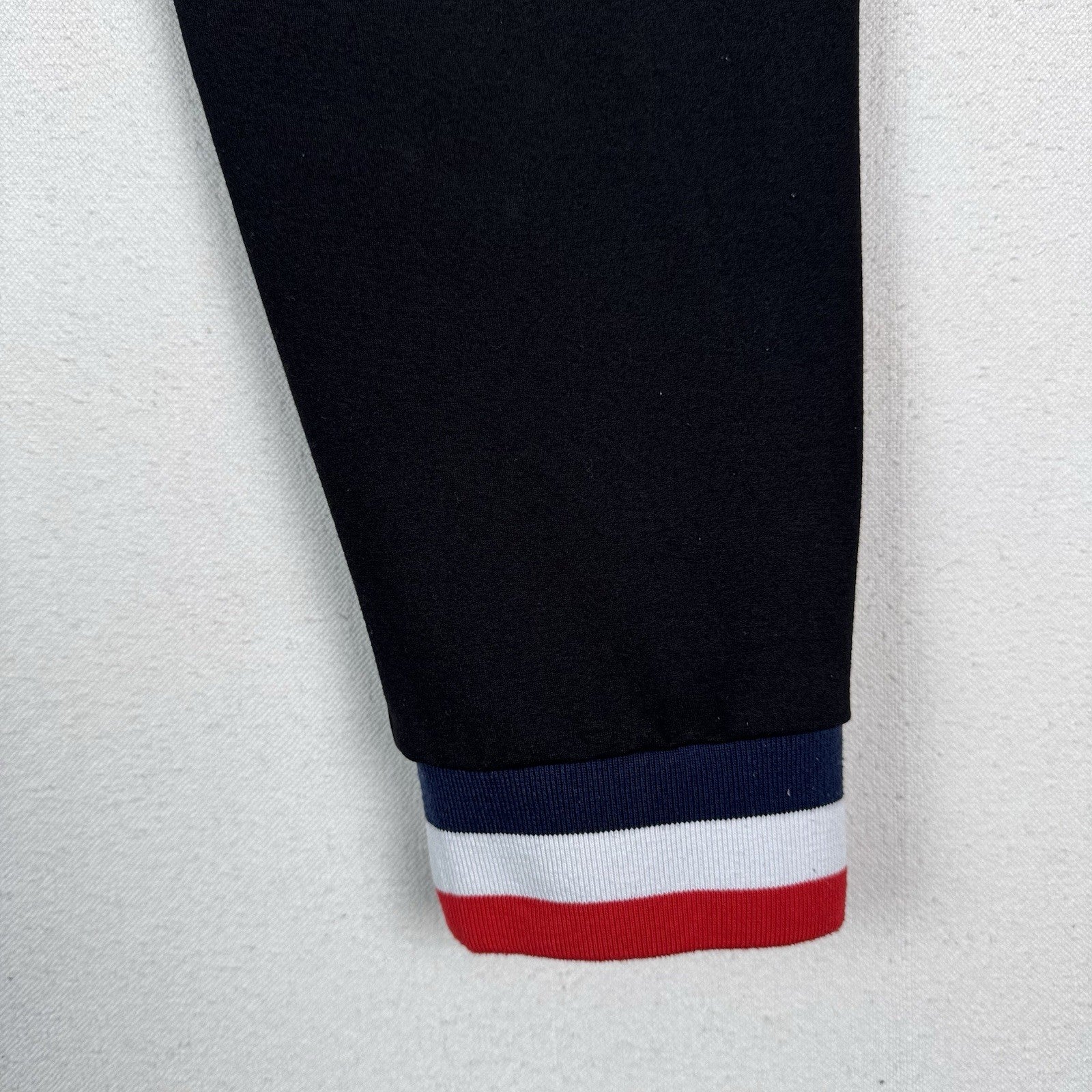 Moncler Logo Jogger Pants Black Tricolor Stripes  XS/S - 26” Inseam/32” Waist*