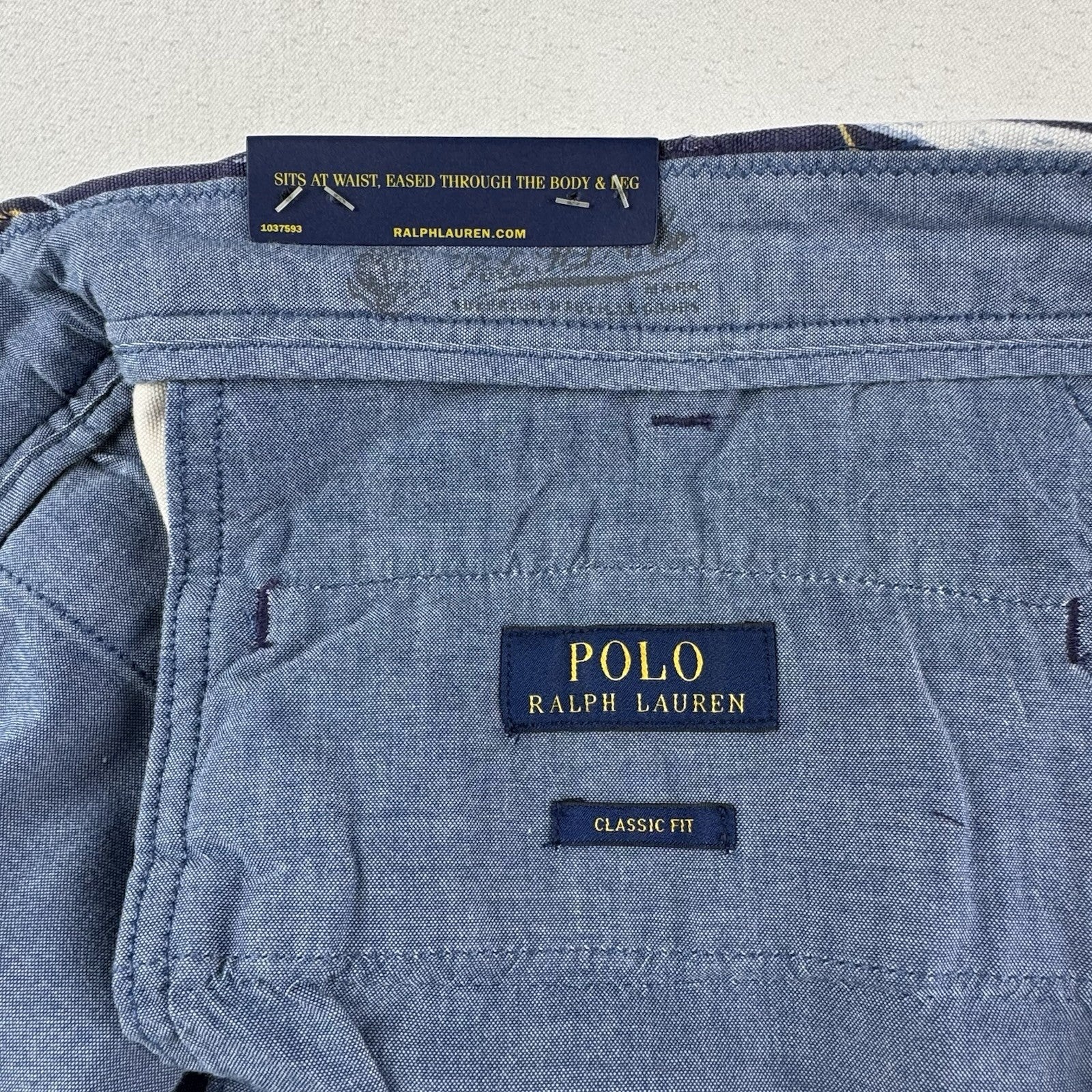 NWT Polo Ralph Lauren Mens Sz 40T Blue Shorts Classic Fit Chino Sailing Nautical