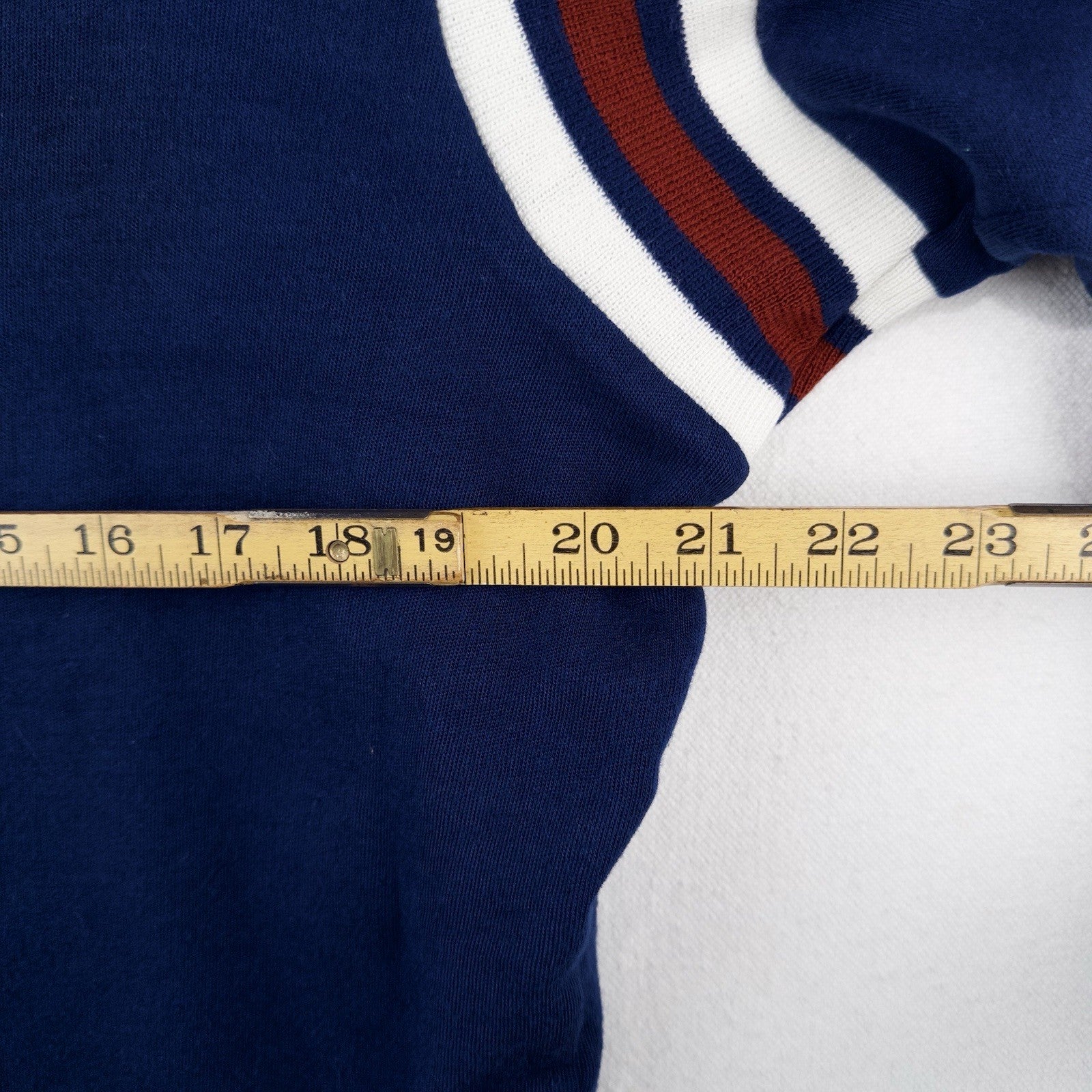 70’s Vtg Winning Ways Zip Up Track Jacket Blue Red Acrylic Men’s L