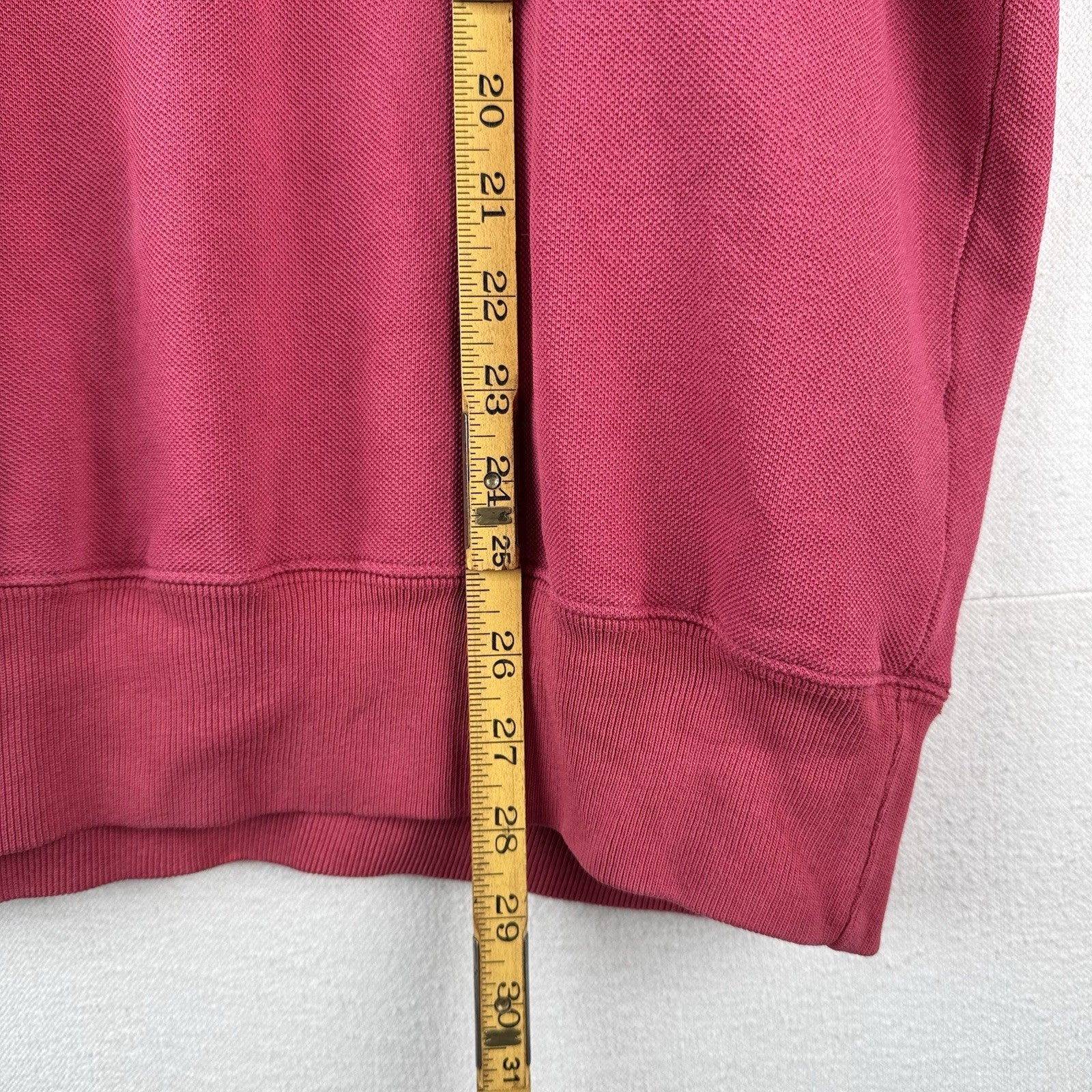 90’s Vtg Polo Ralph Lauren Jersey Sweatshirt Men XL Red Pink Raglan *Sunfaded