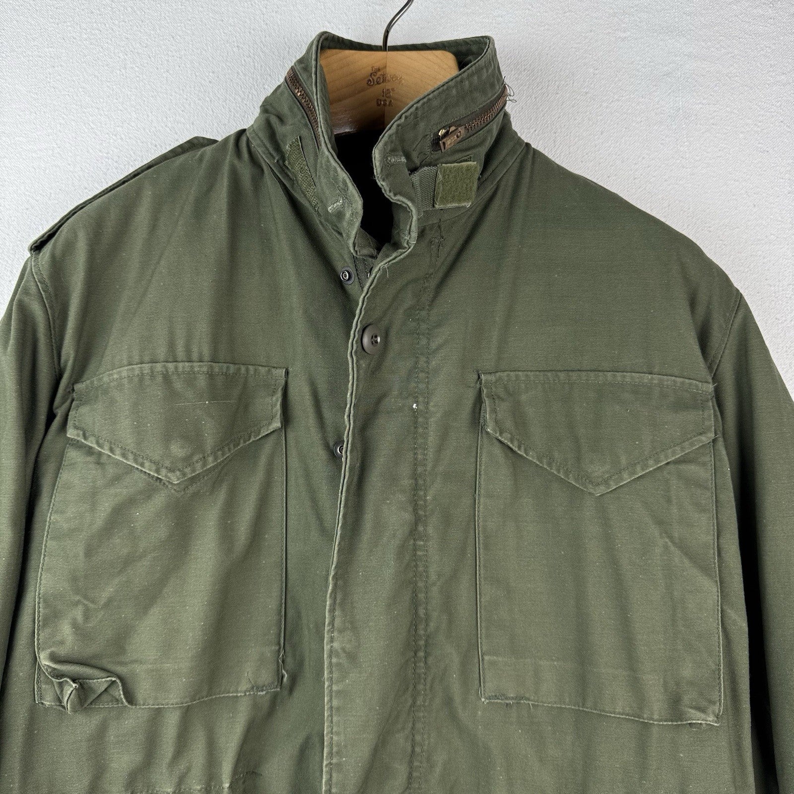 70’s Vtg Military Cold Weather Field Coat Jacket Size Small Short OG-107