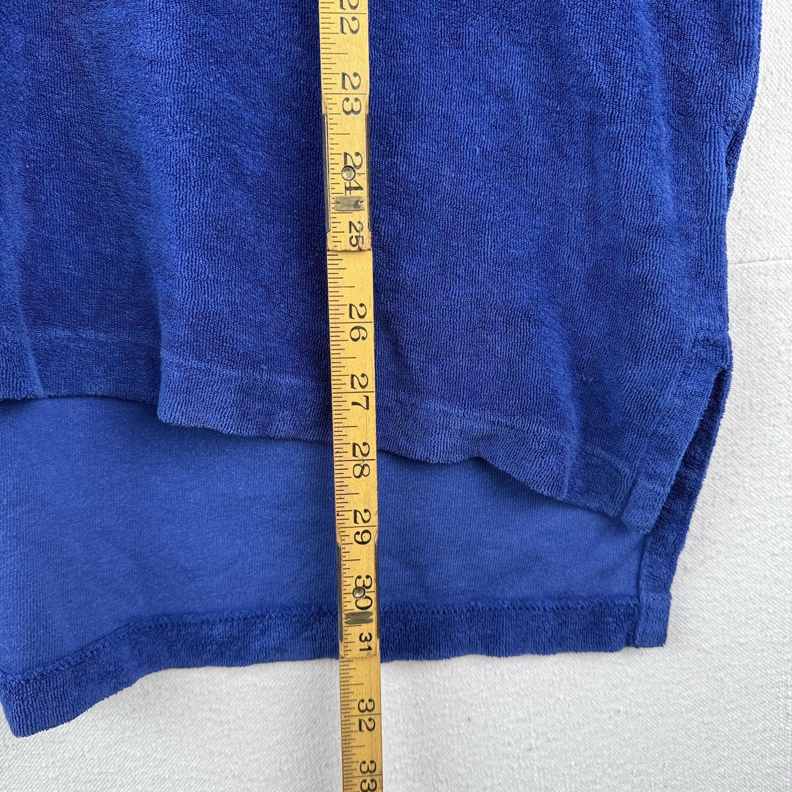 90’s Vtg Polo Ralph Lauren Terry Cloth Shirt Mens XL Blue Pool Resort Cabana