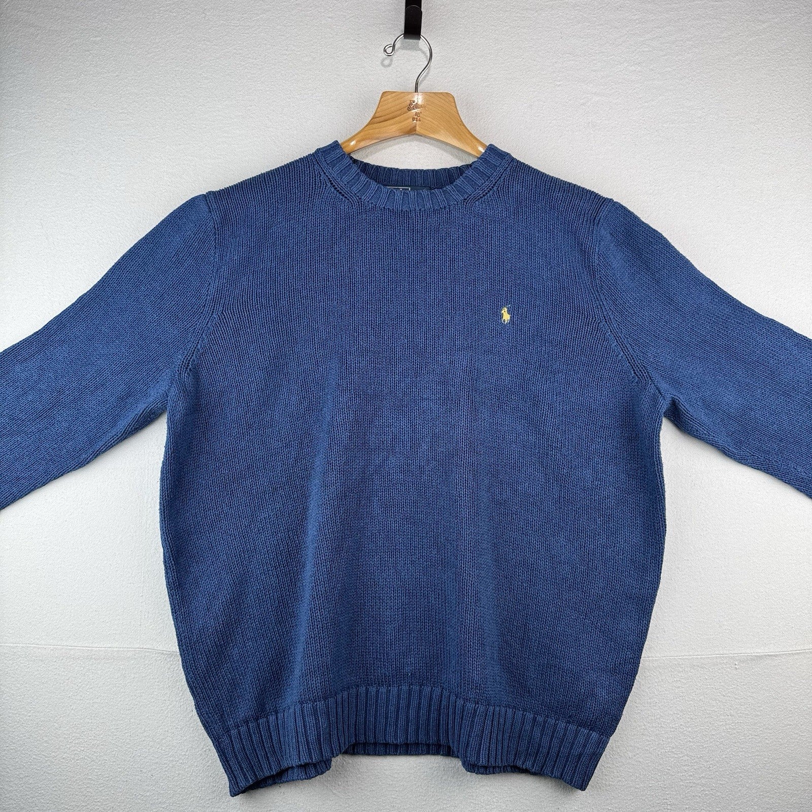 90’s Vintage Polo Ralph Lauren Sweater Men’s 3XLT Blue Knit Cotton