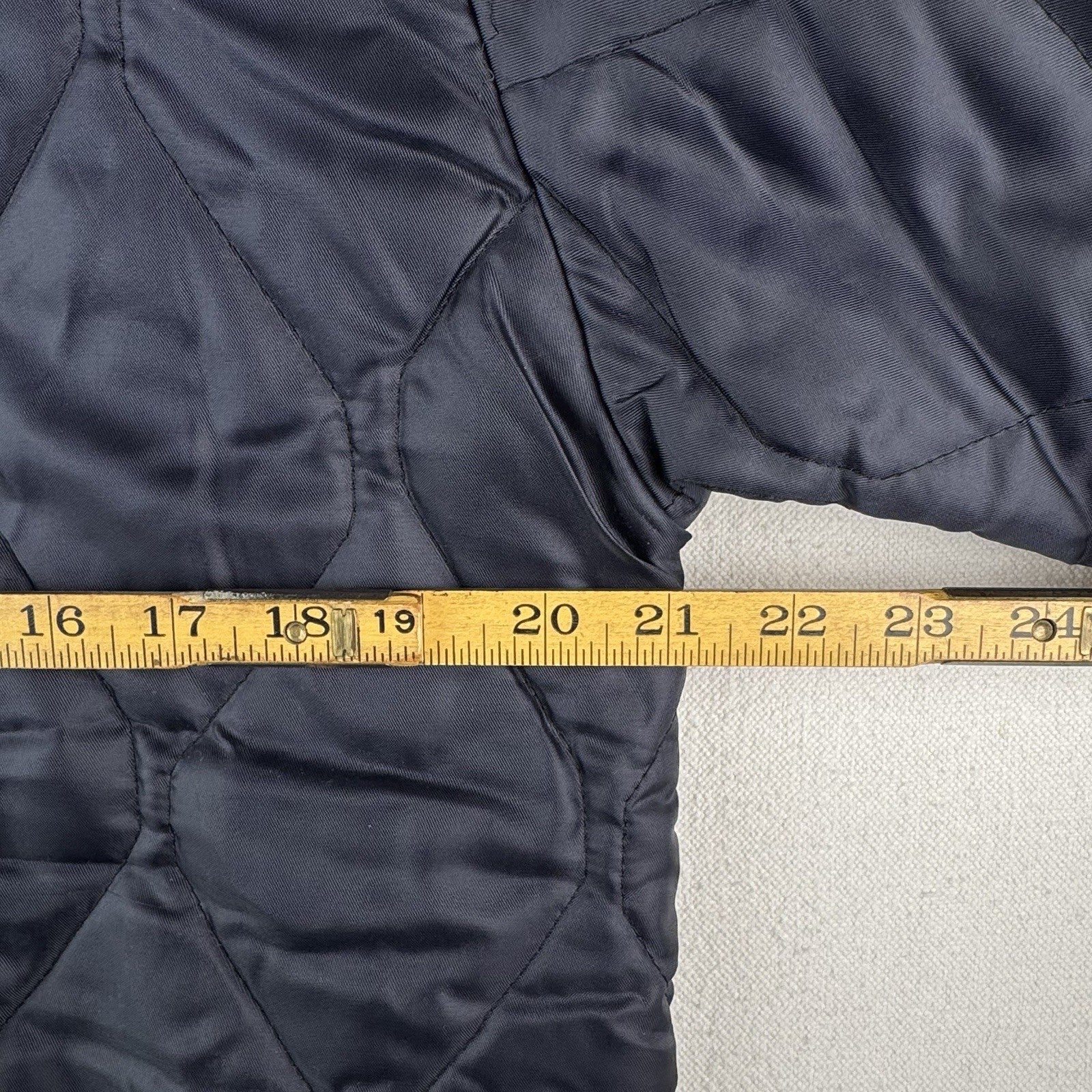 80’s Vtg Quilted Liner Jacket Blue Dacron Workwear Bomber Medium Made In USA