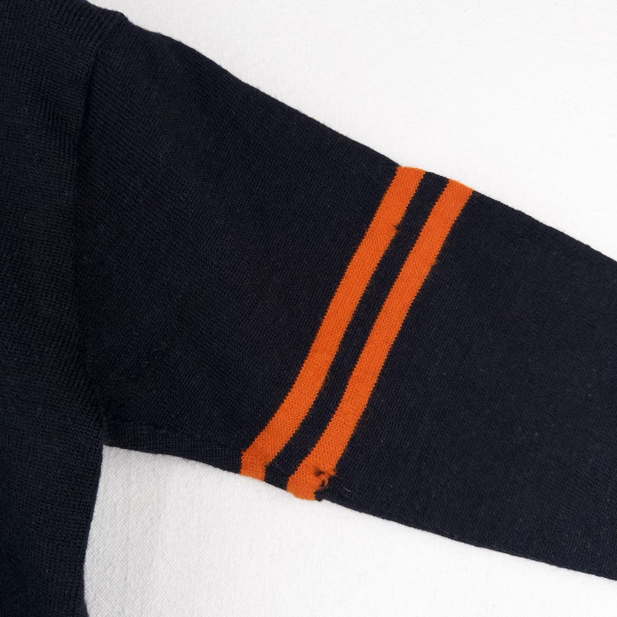 40’s Vtg Murray’s Knit Varsity Cardigan 32” XS / Youth M Black Orange Princeton