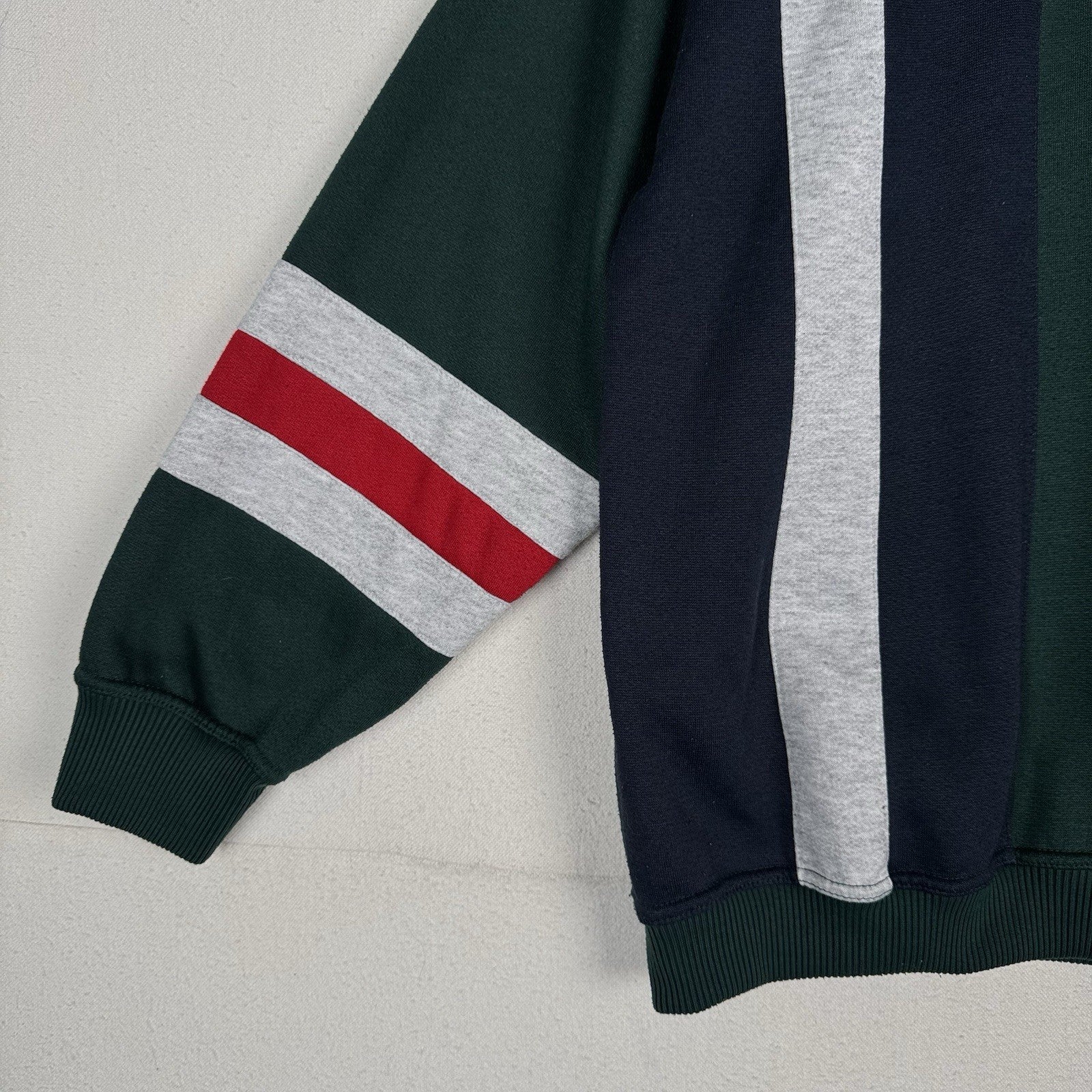 Vintage Bugle Boy Men’s XL Rugby Polo Sweatshirt 90s Colorblock