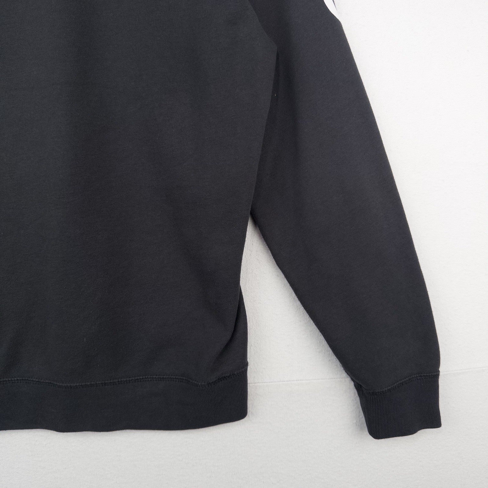 Abercrombie & Fitch Soft Hoodie Black Gray Mens M Exploded Spelled Out Back Logo