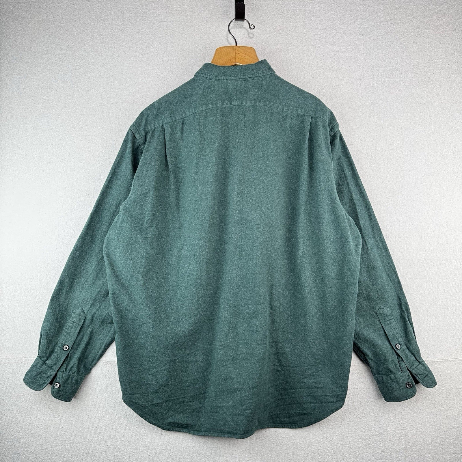 90’s Vtg Polo Ralph Lauren GI Chamois Flannel Shirt Size 2XL Forest Green