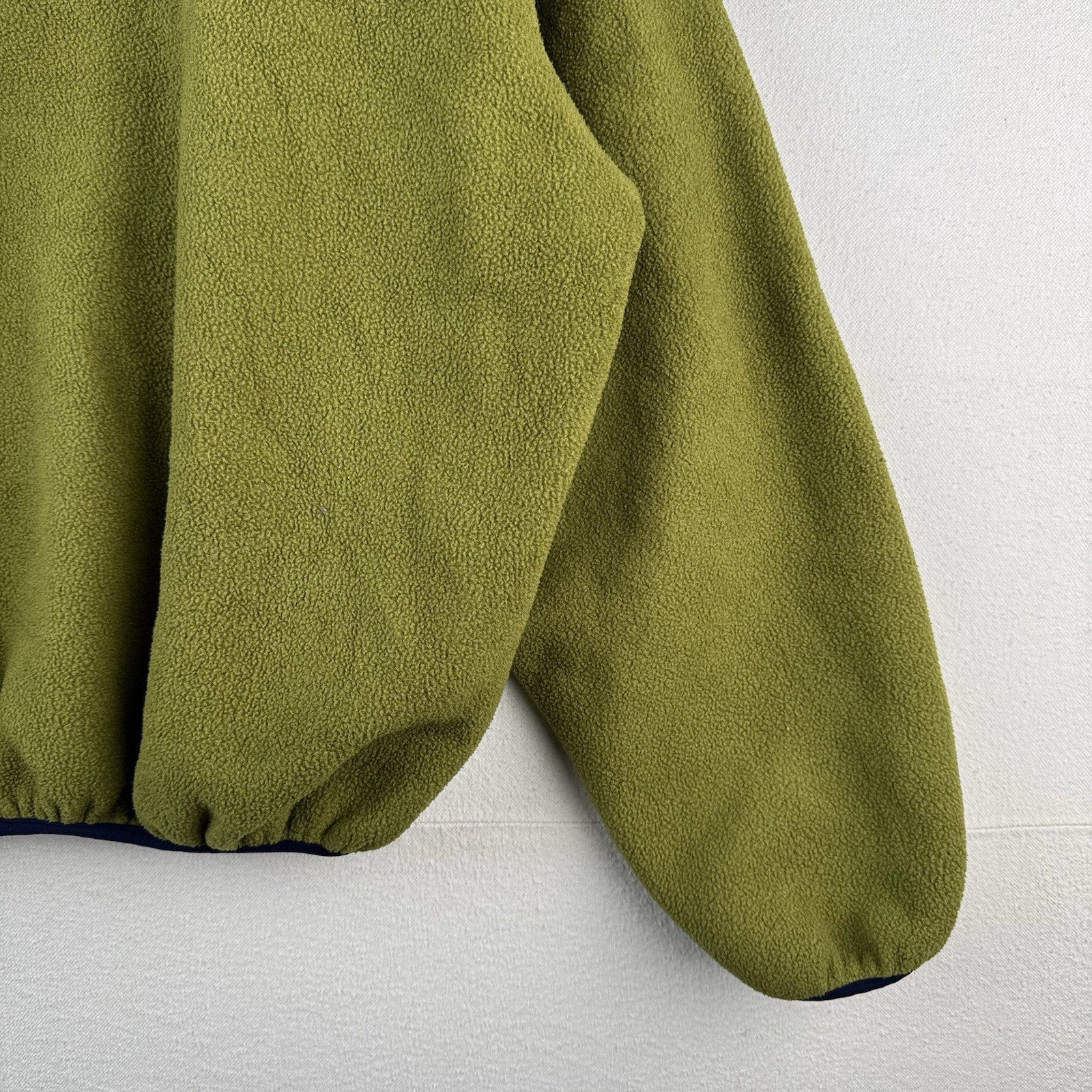 90’s Vtg LL Bean Snap Fleece Pullover Men’s Large Sage Green Jacket Cursive USA