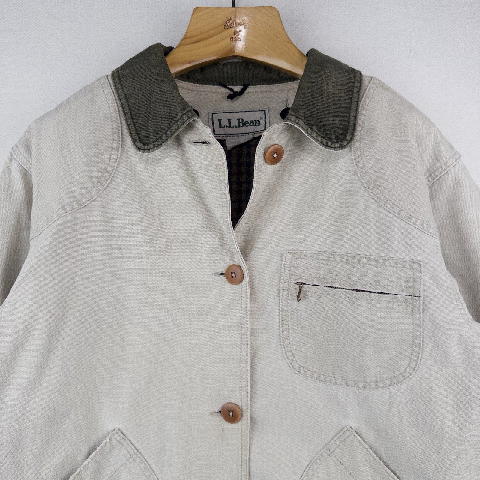 80’s Vtg LL Bean Unisex M (44) Duck Canvas Field Chore Coat Jacket Wool Liner