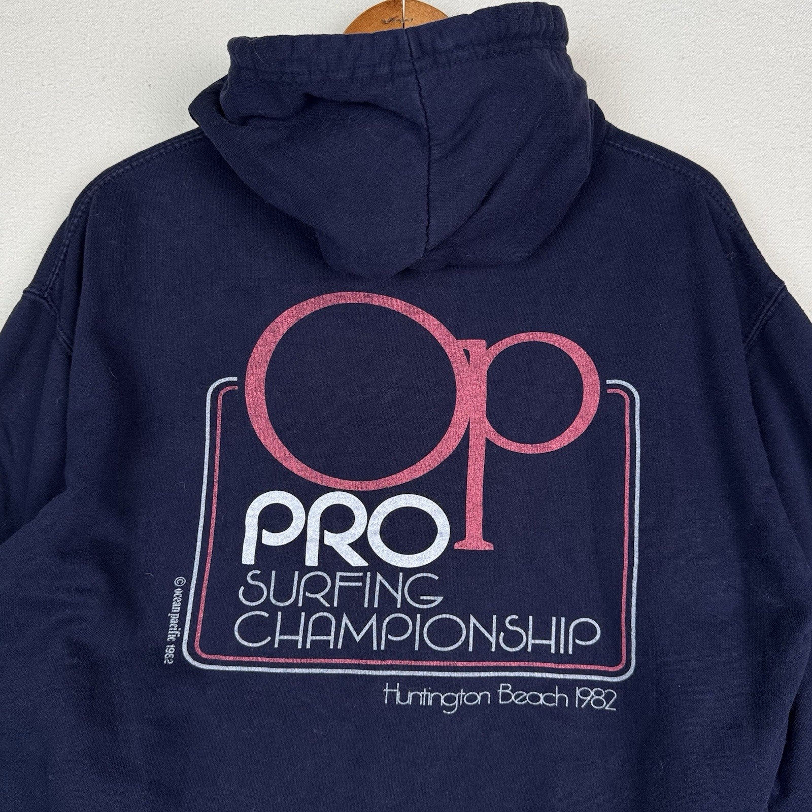 Vintage 80s OP Ocean Pacific Double Sided 1982 Pro Surfing Championship Hoodie M