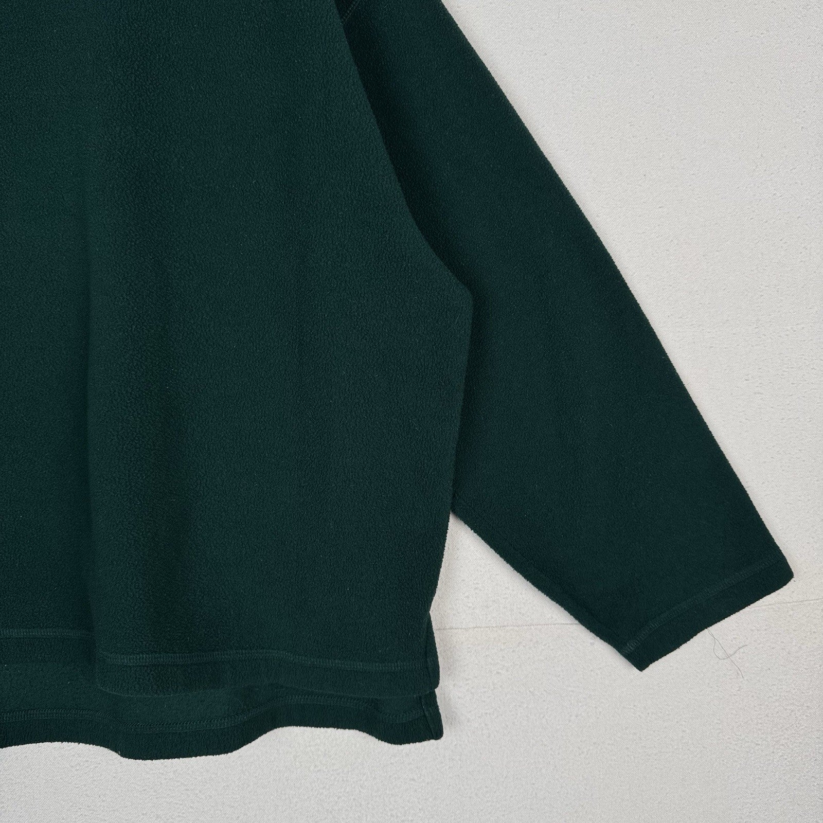 Vintage J Crew Oarsman Green Pullover Fleece Thermal Lined Mockneck Mens XL USA