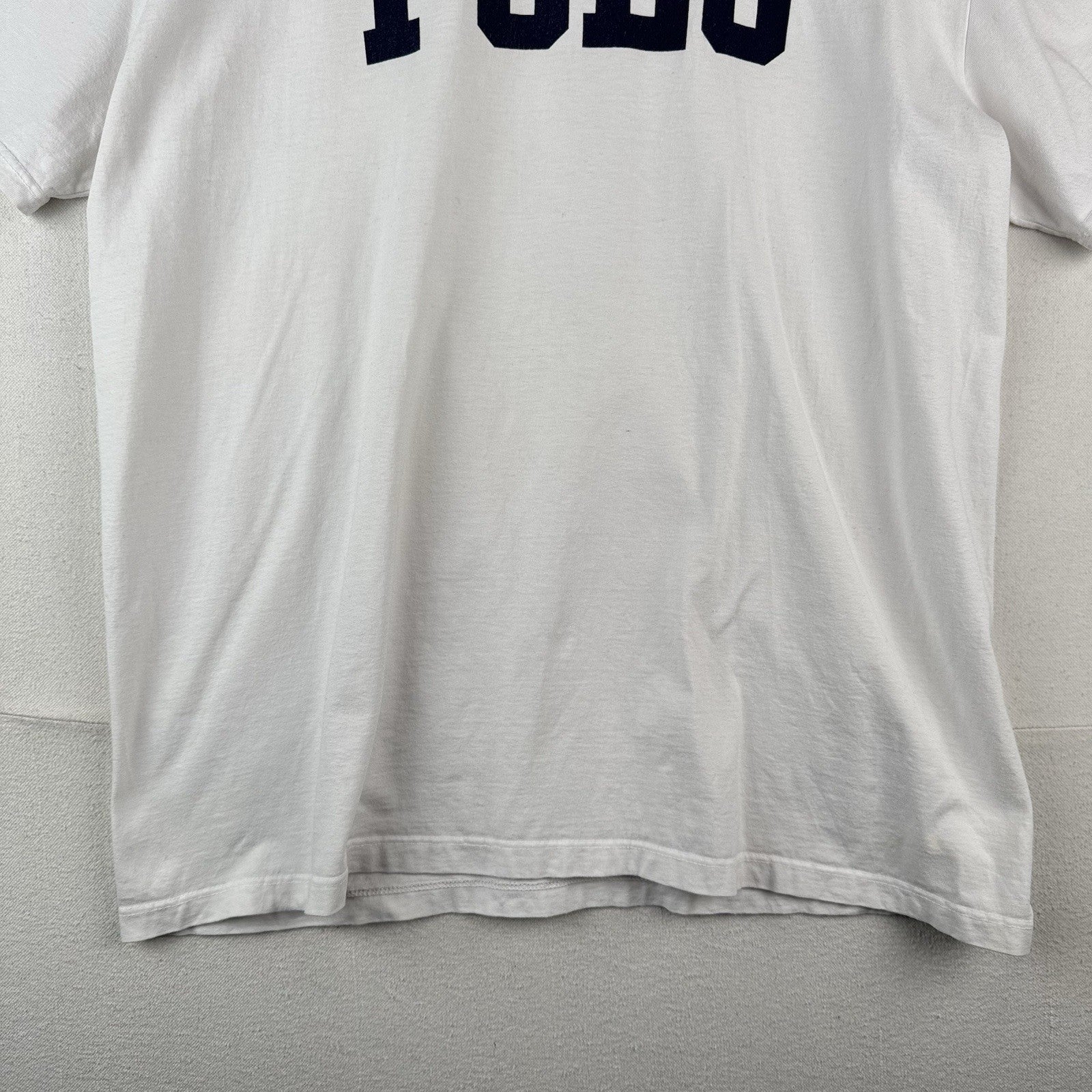 90s Vintage Polo Ralph Lauren T Shirt XL College Spell Out White