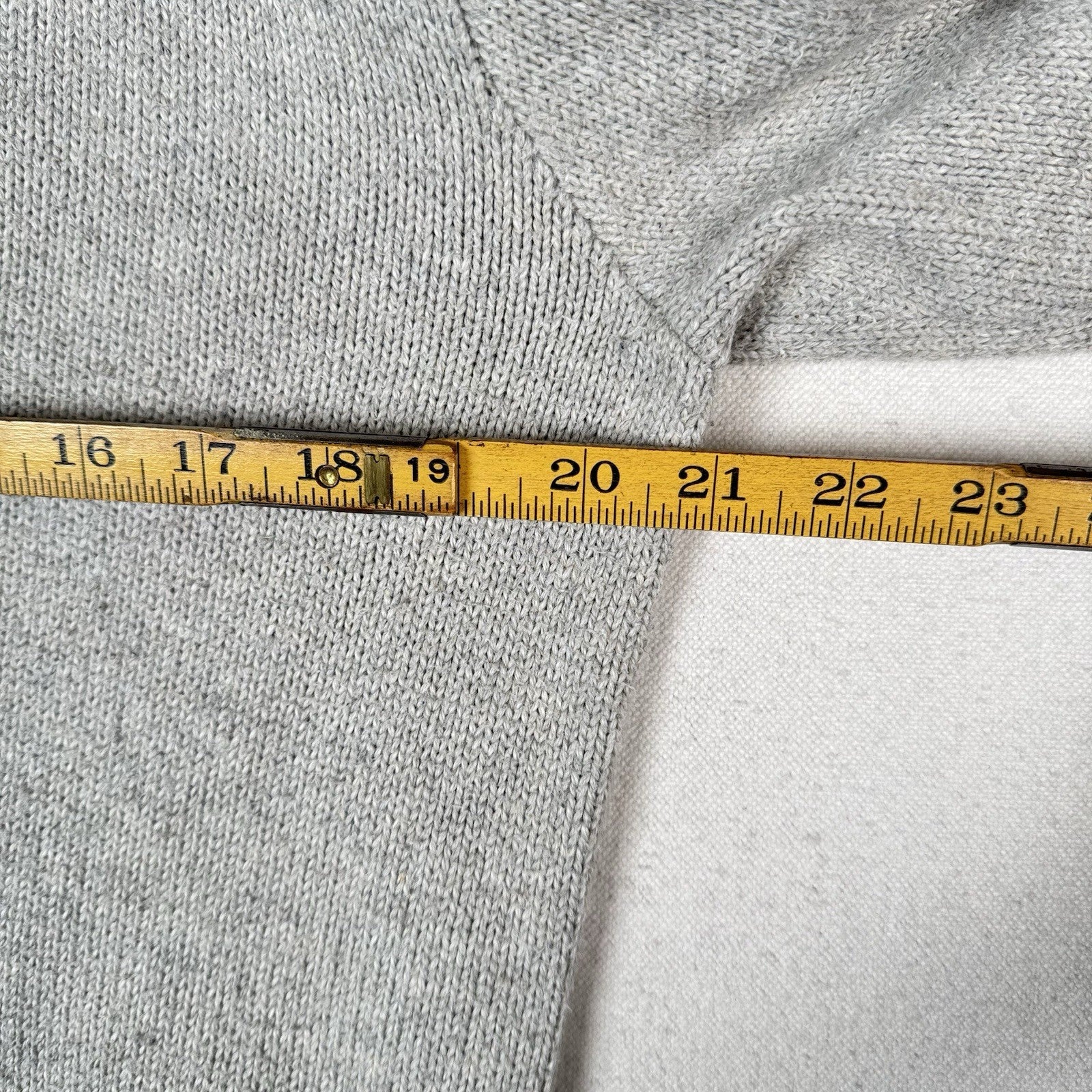 Vintage Polo Ralph Lauren Men’s 1/4 Zip Gray Cotton Knit Sweater Large