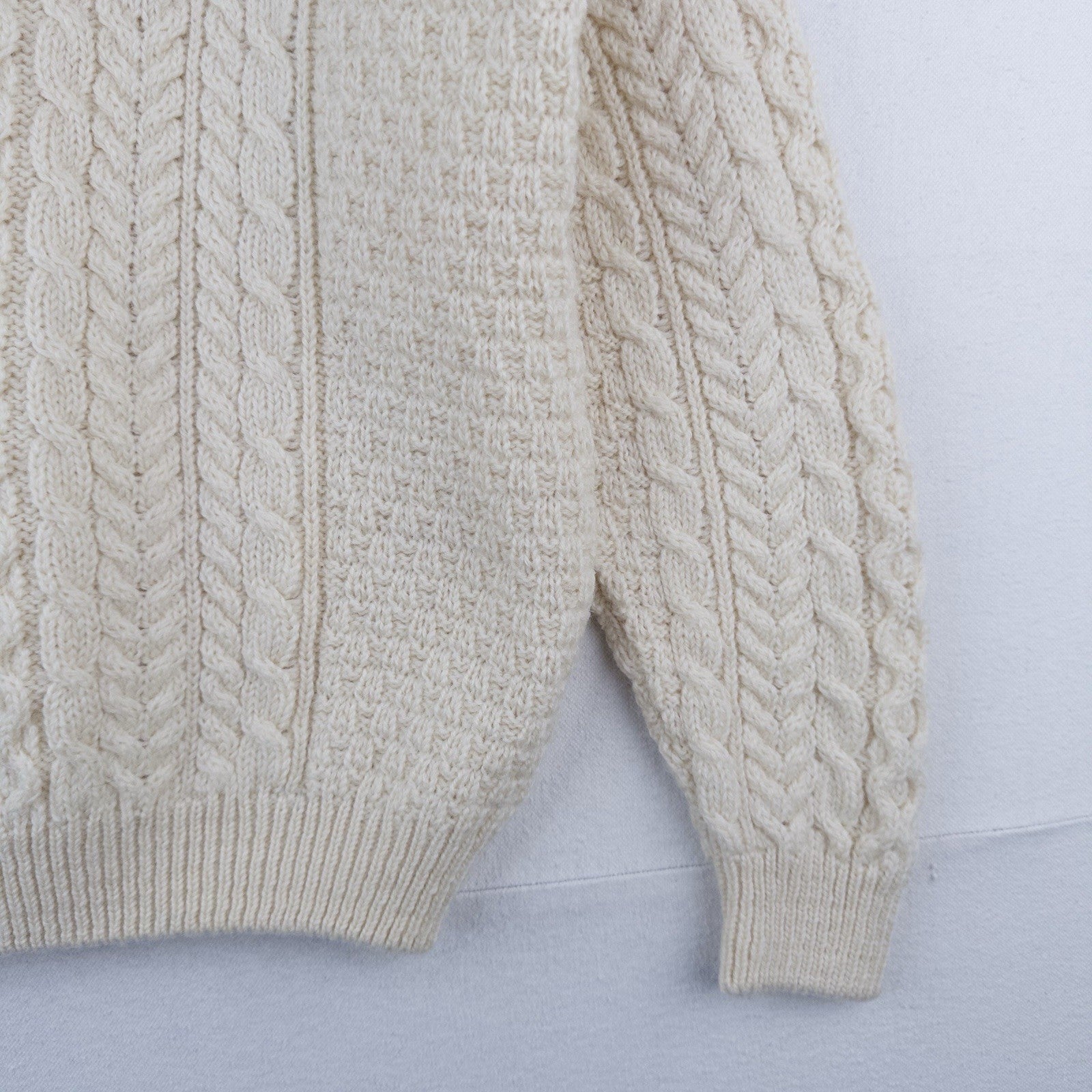 Official Guinness Aran Cable Knit Wool Fisherman Sweater Men's 2XL Made Ireland