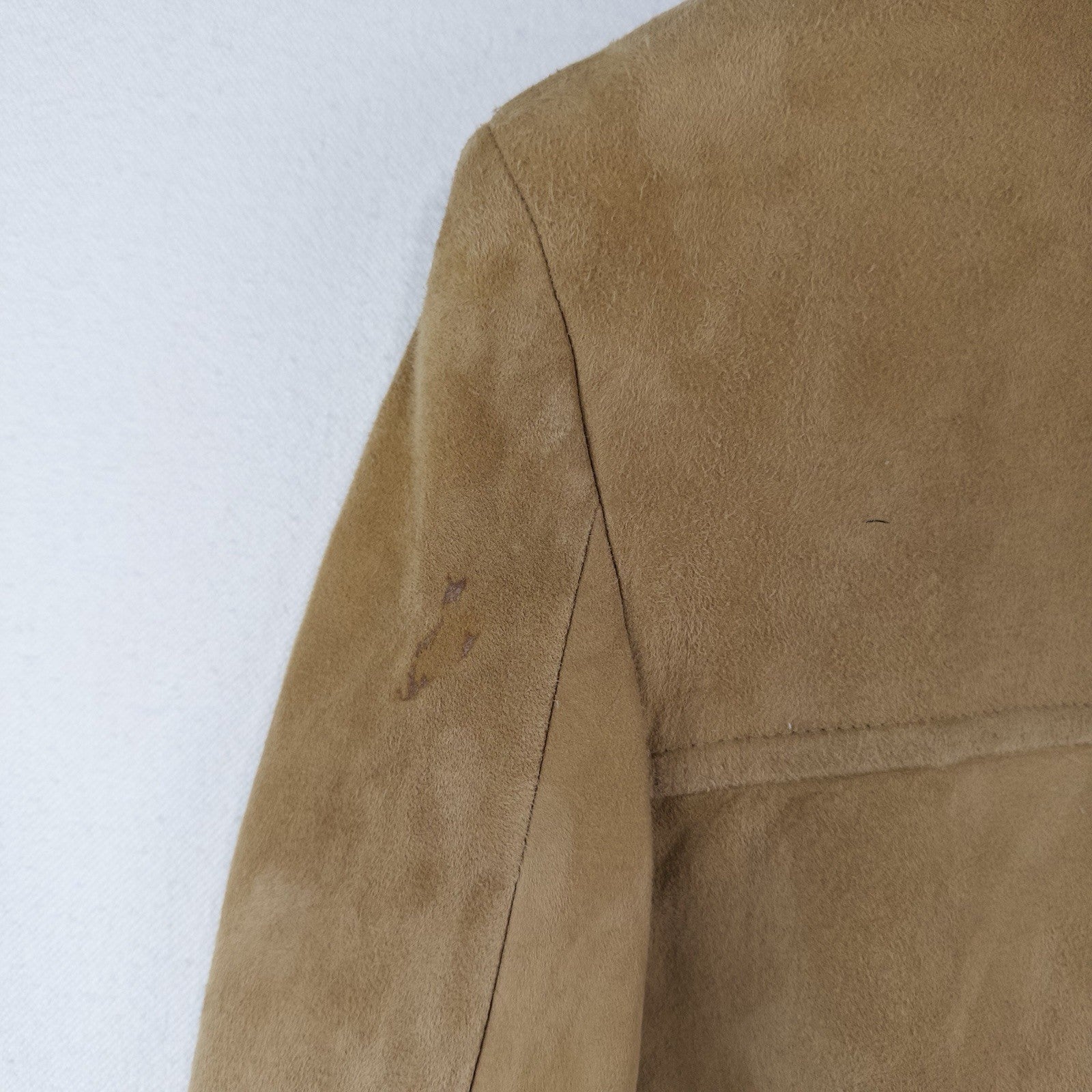 70’s Vtg M.S. McClellan Mens 36 Leather Suede Sport Coat Jacket Camel Tan *Read