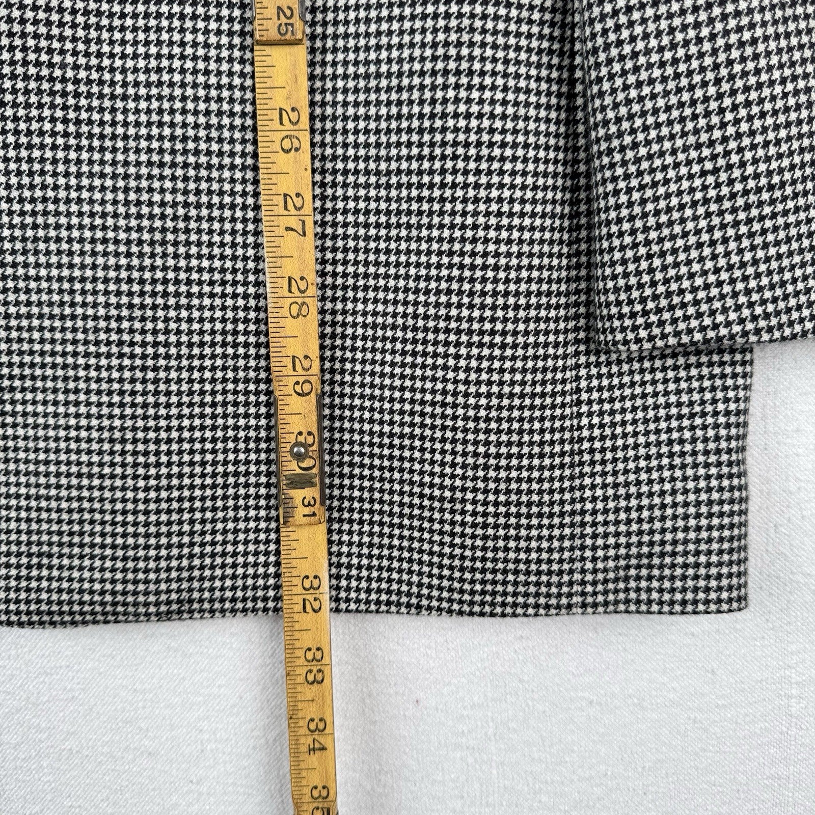 John W Nordstrom Men’s 42L Black White Houndstooth Loro Piana Cashmere