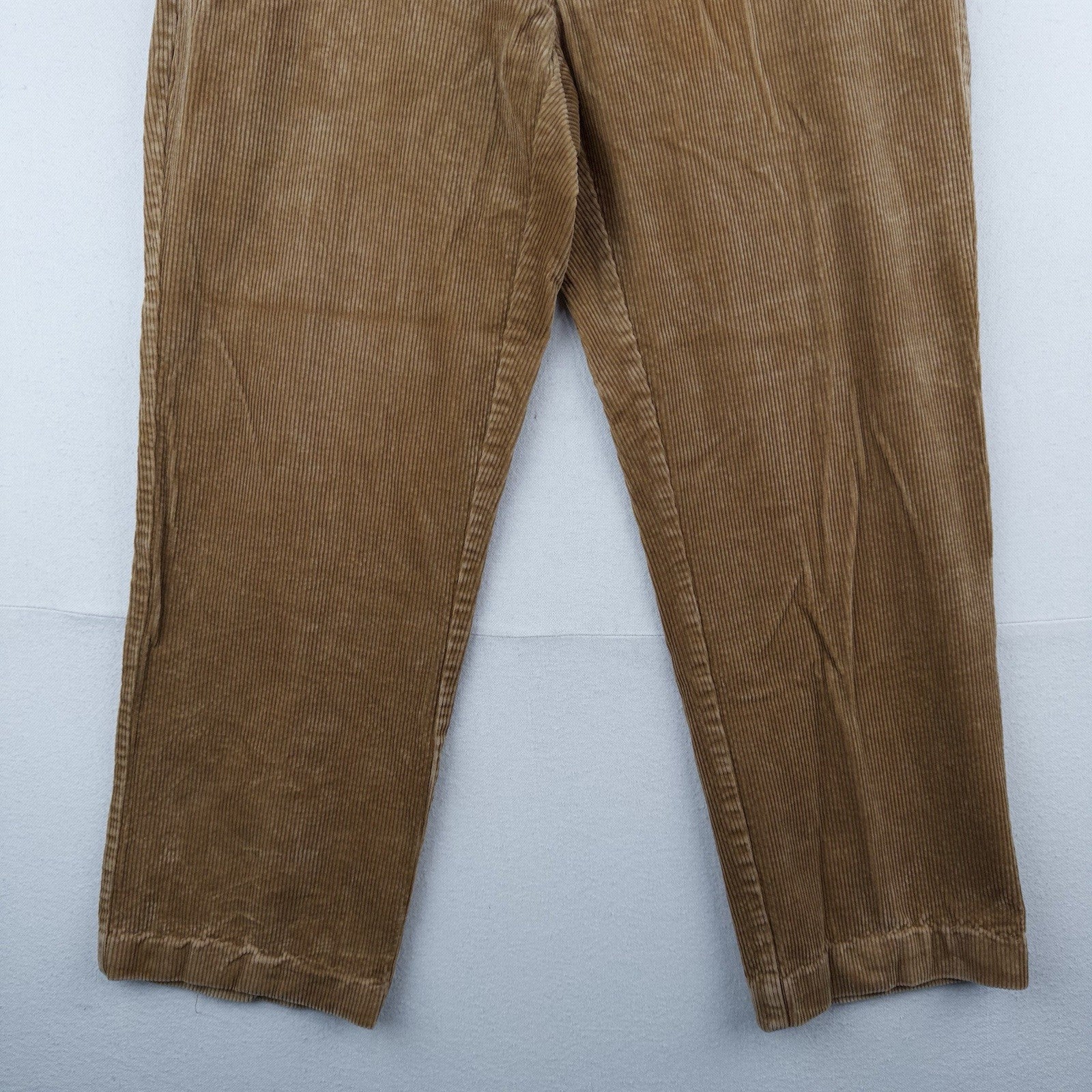 90’s Vtg Polo Ralph Lauren Corduroy Pants Classic Fits 34x26 Tan Brown Wide Wale
