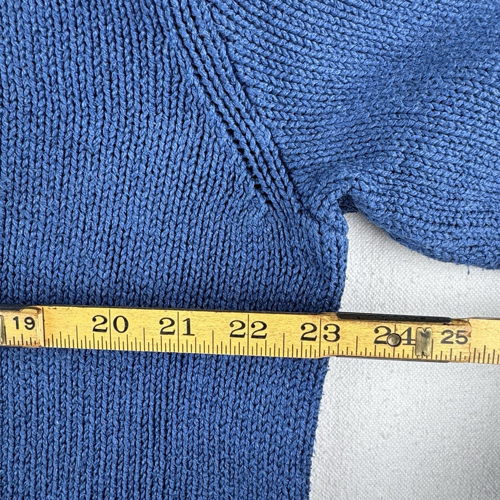 90’s Vintage Polo Ralph Lauren Sweater Men XL Blue Chunky Knit Crew Yellow Pony