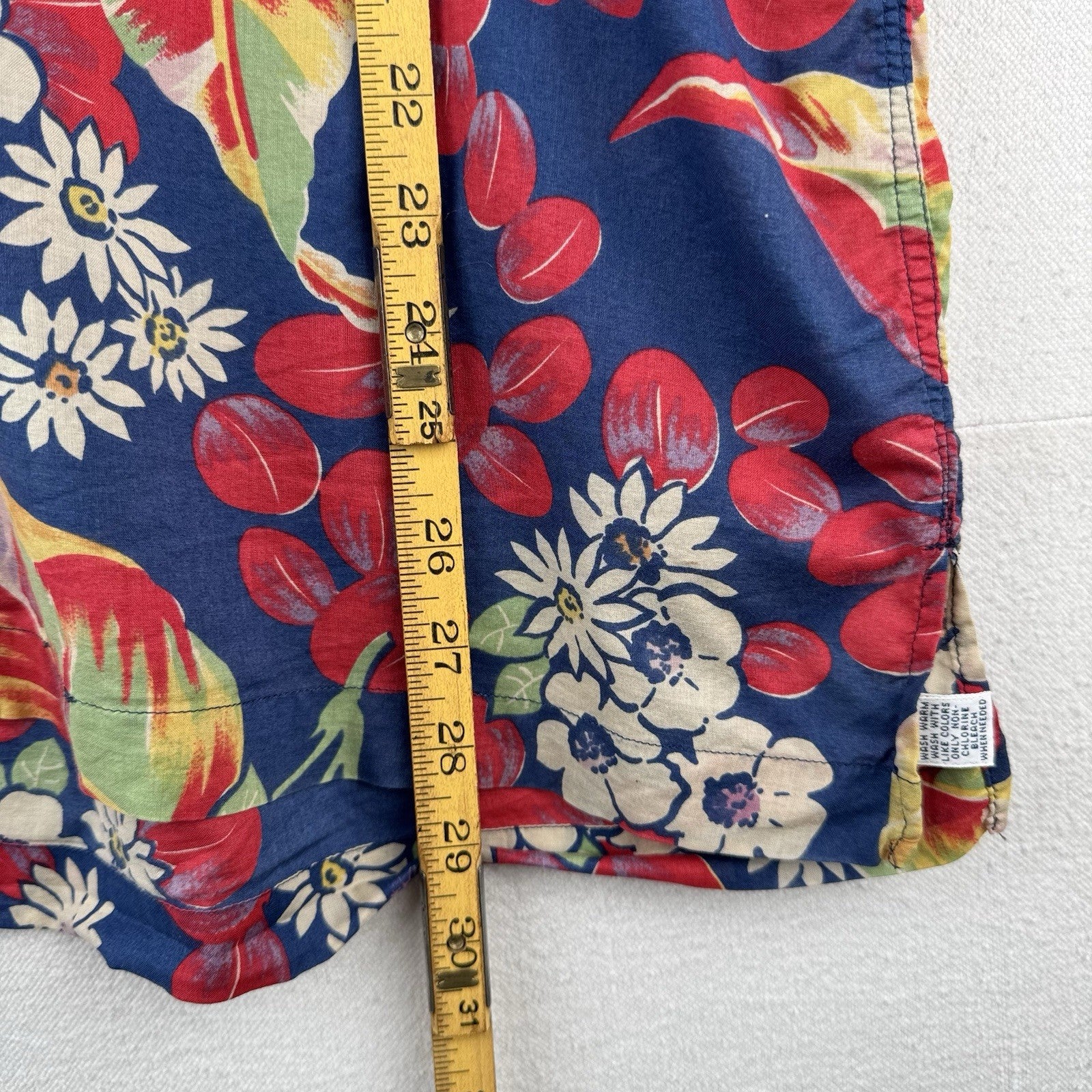 90’s Vtg Polo Ralph Lauren Floral Hawaiian Shirt 2XL Caldwell Loop Collar *Read