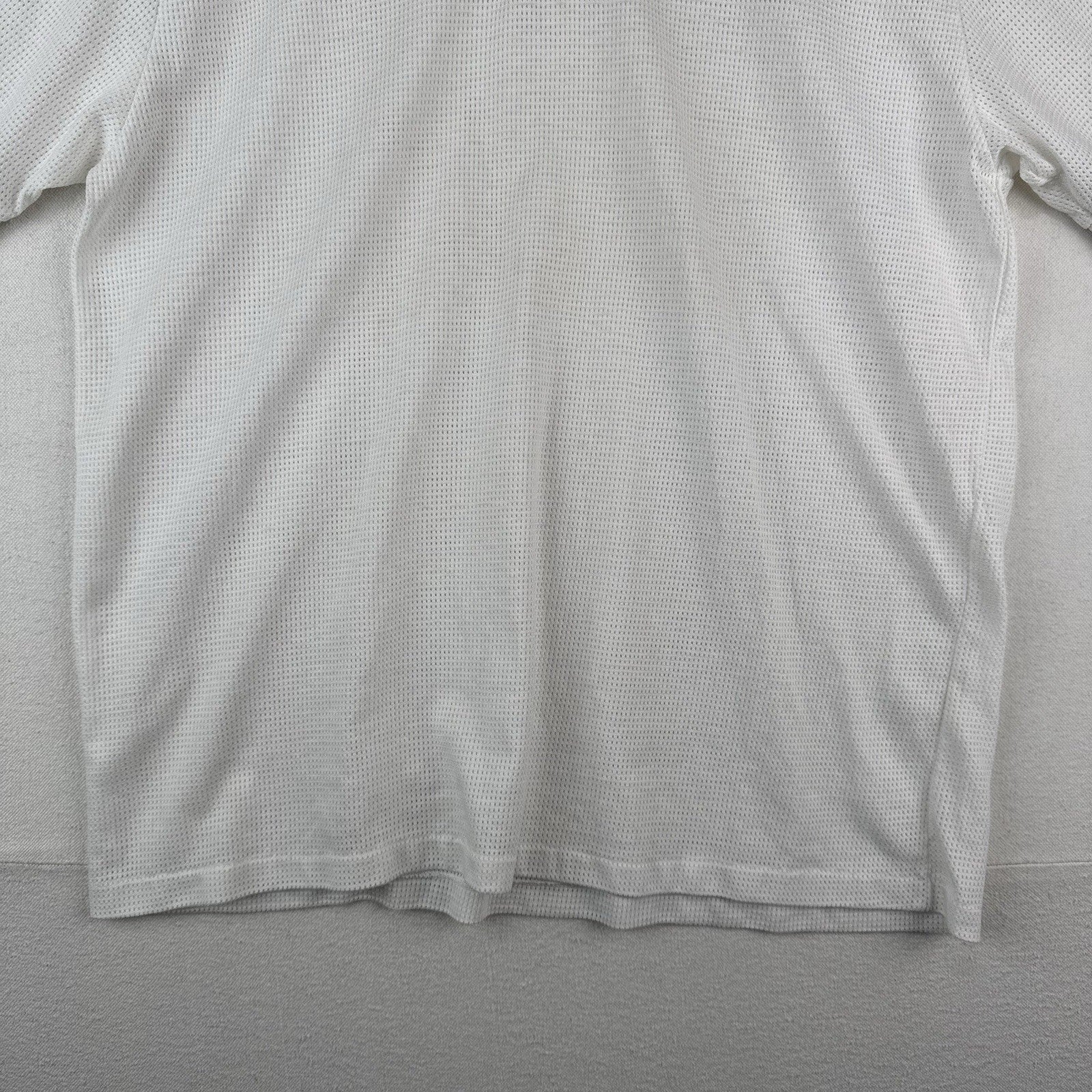 80’s Vtg Adidas Mesh Knit Polo Shirt Men’s XL Trefoil Tennis Golf White Made USA
